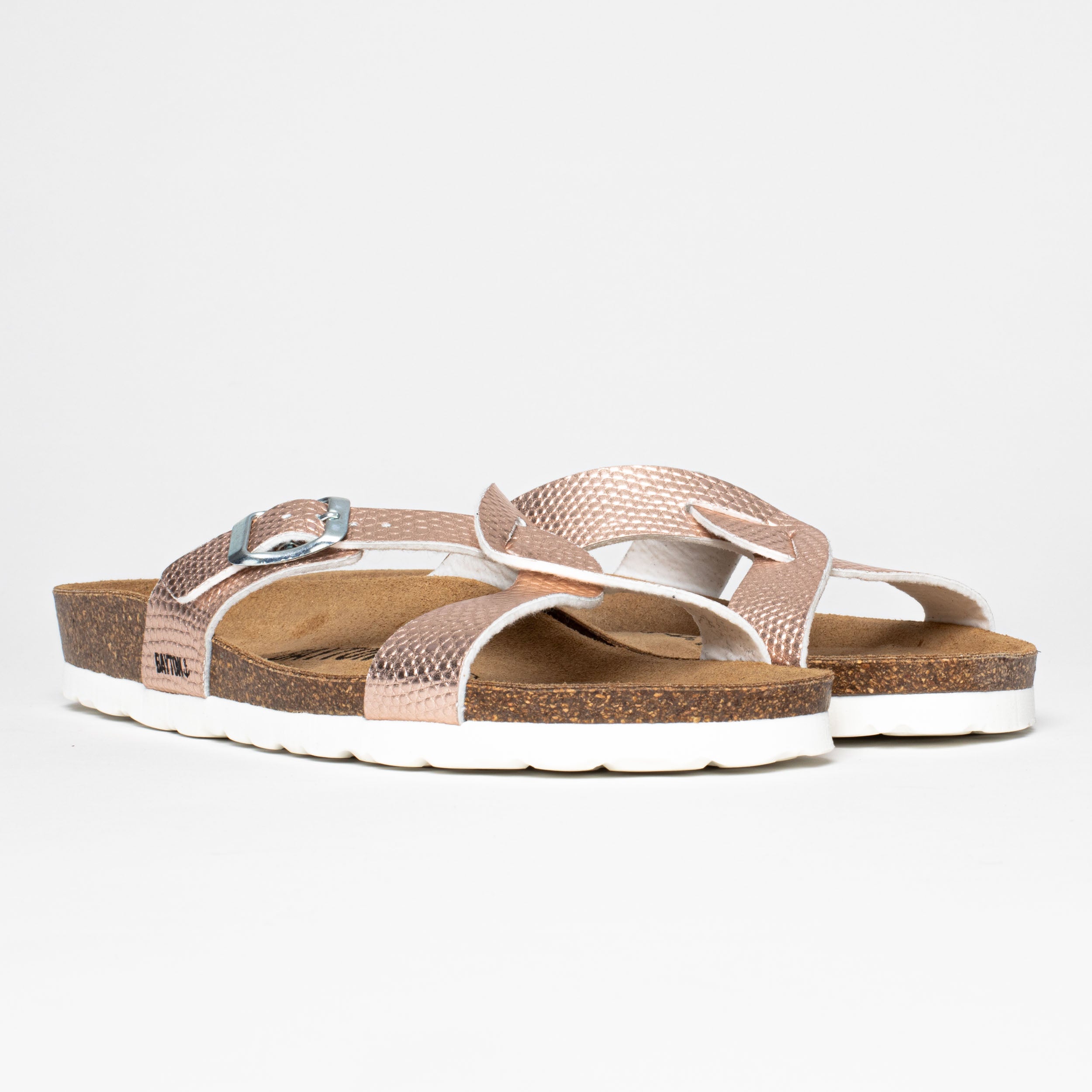 Sandalias Sebastian 2 Tiras Oro Rosa