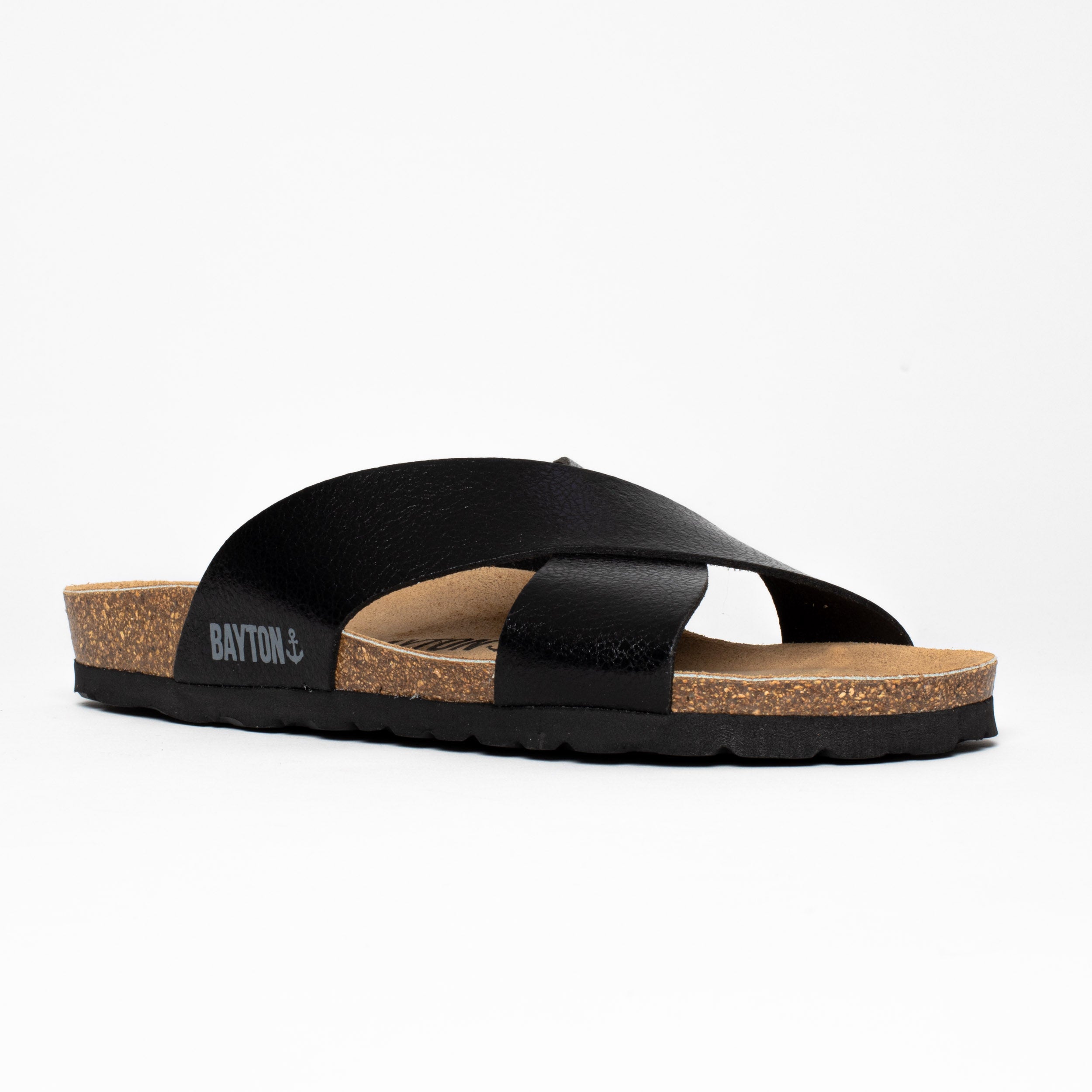 Dallas Black Multi-Strap 2-Strap Sandals