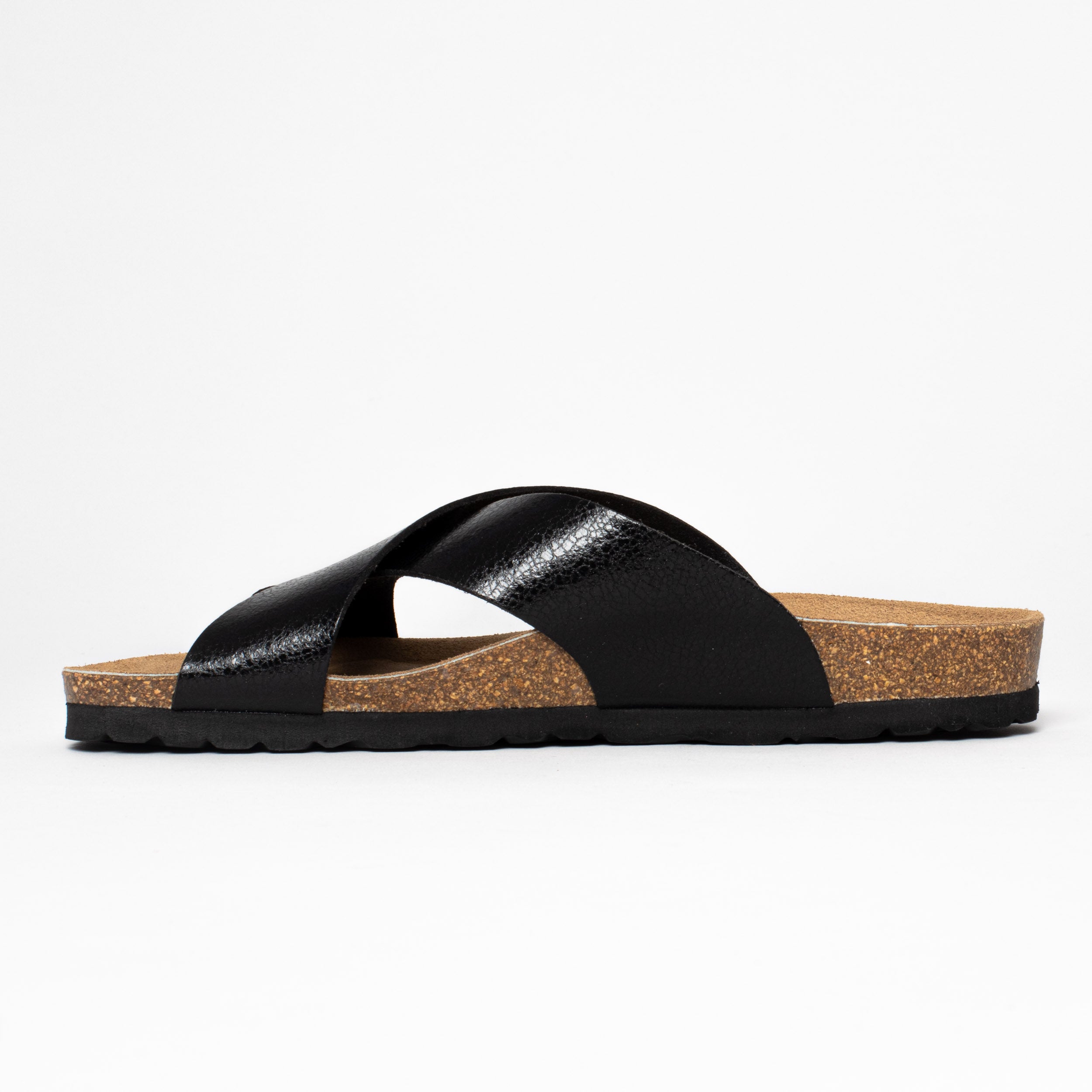 Dallas Black Multi-Strap 2-Strap Sandals