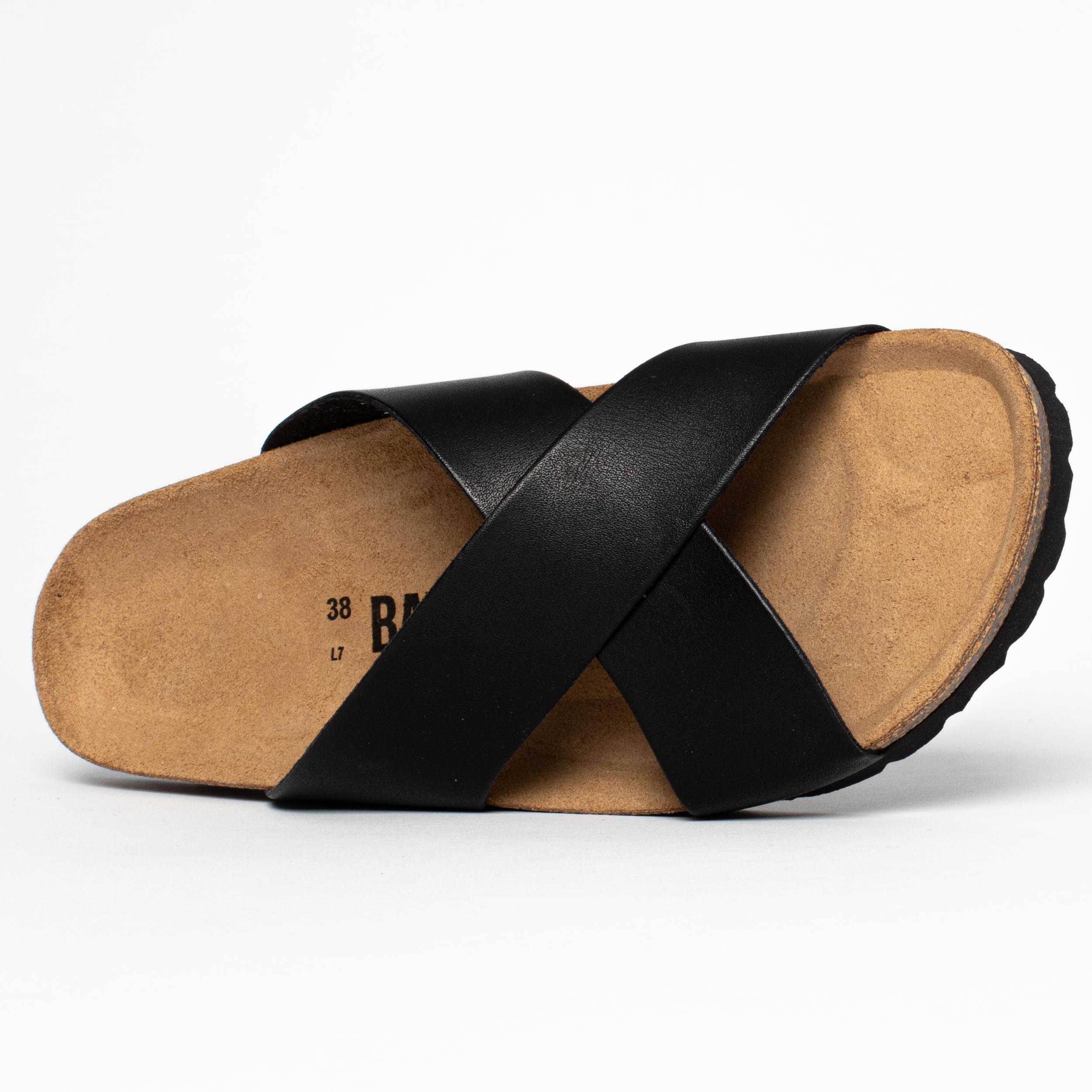 Gomera Black 2 Strap Sandals