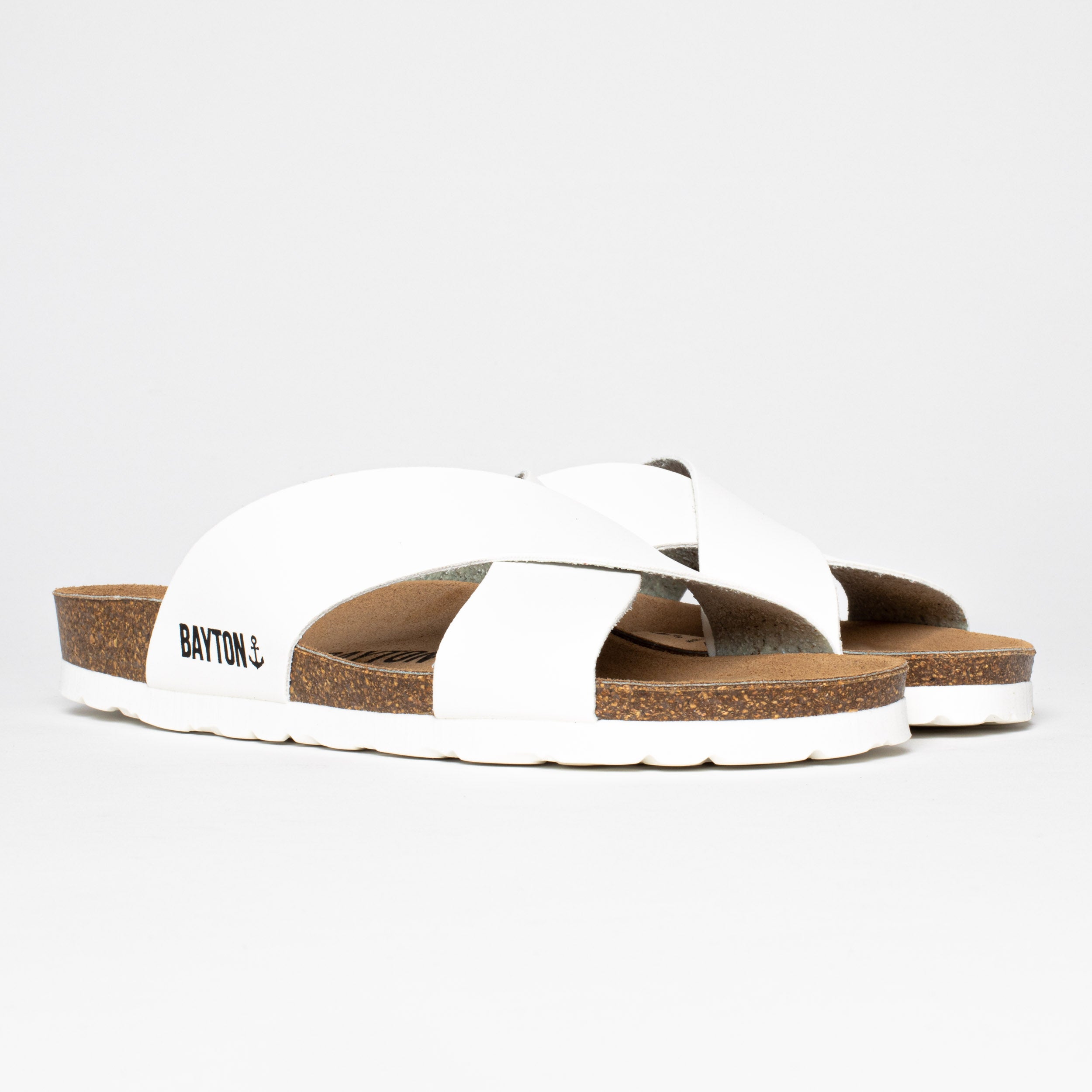 Gomera White 2 Strap Sandals