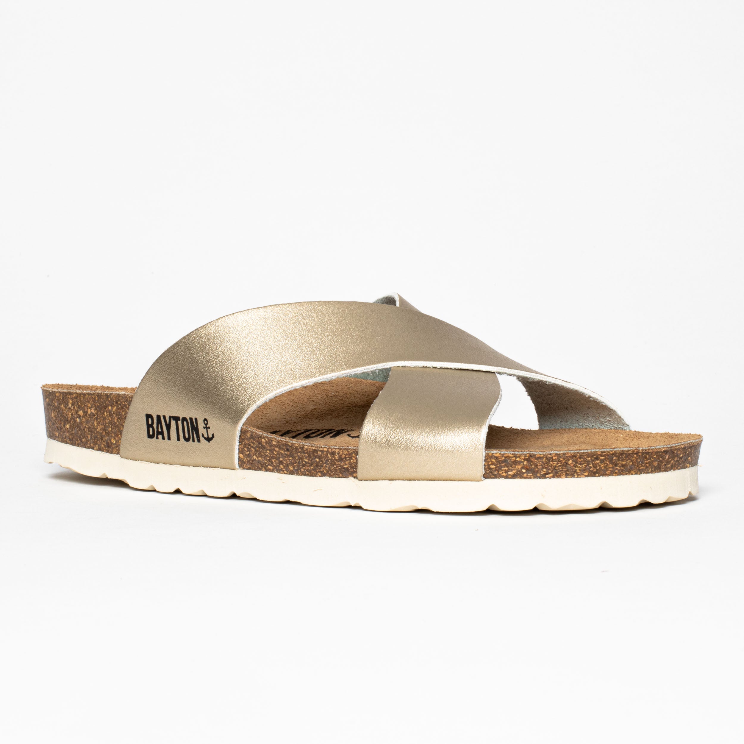 Gomera Light Gold 2 Strap Sandals