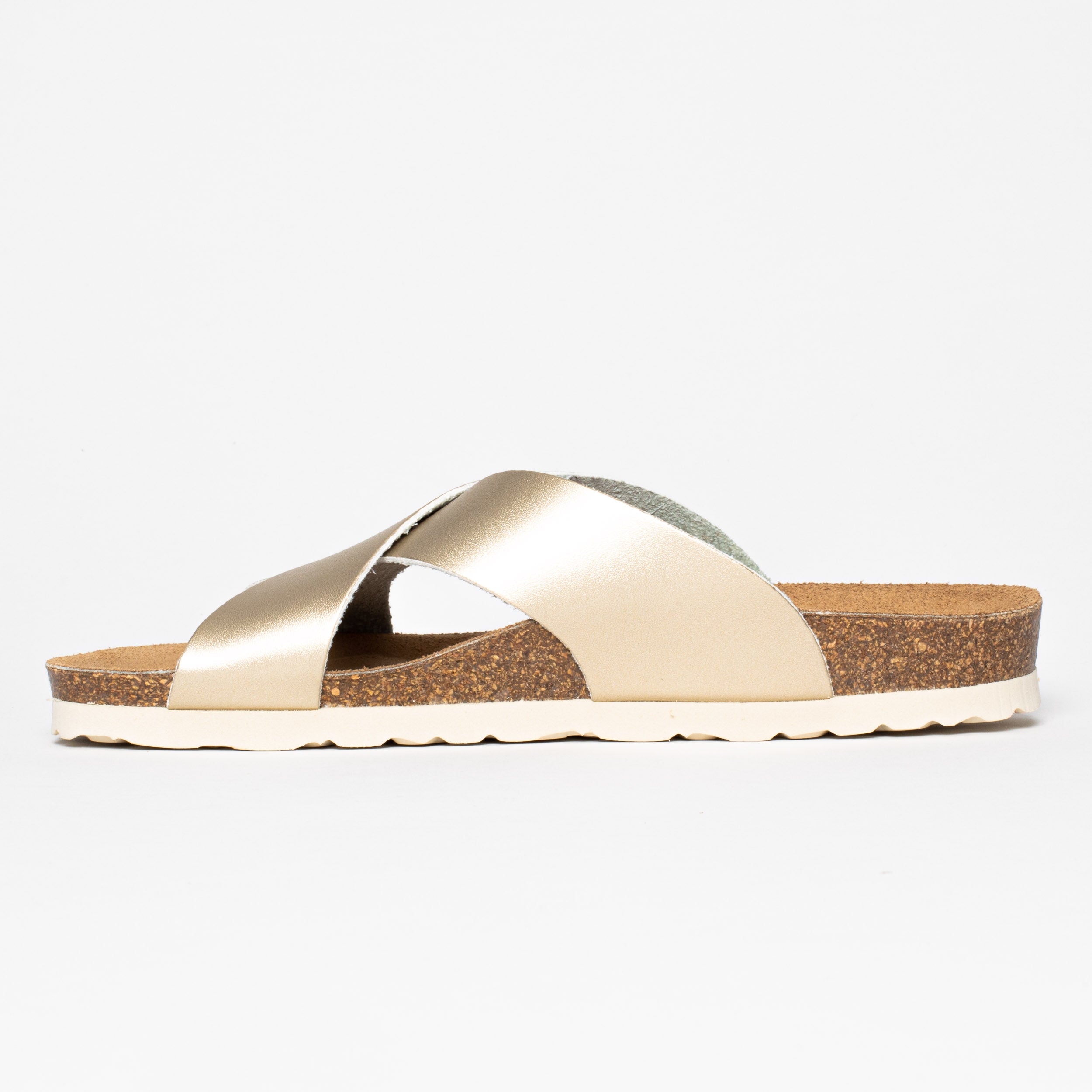 Gomera Light Gold 2 Strap Sandals