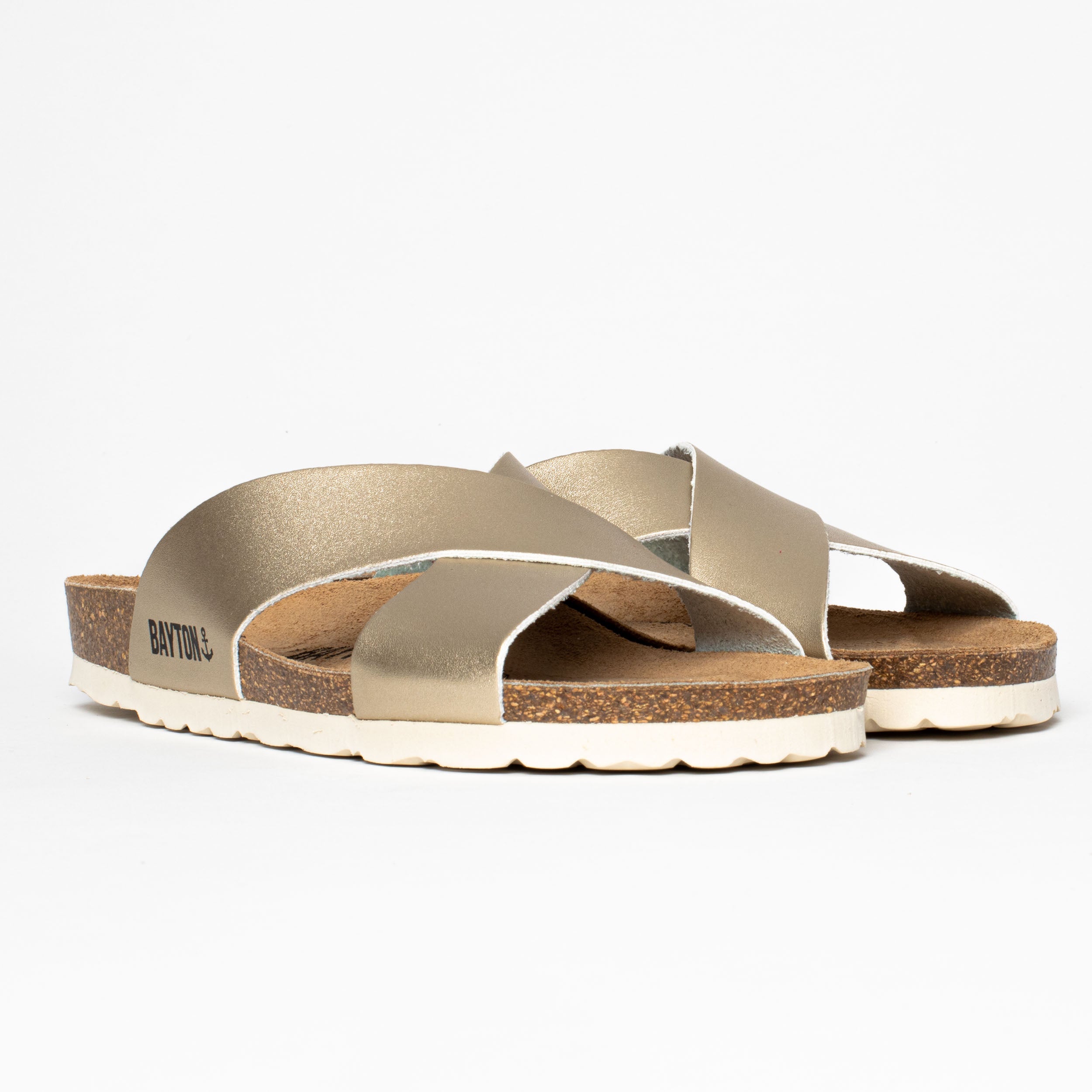 Gomera Light Gold 2 Strap Sandals