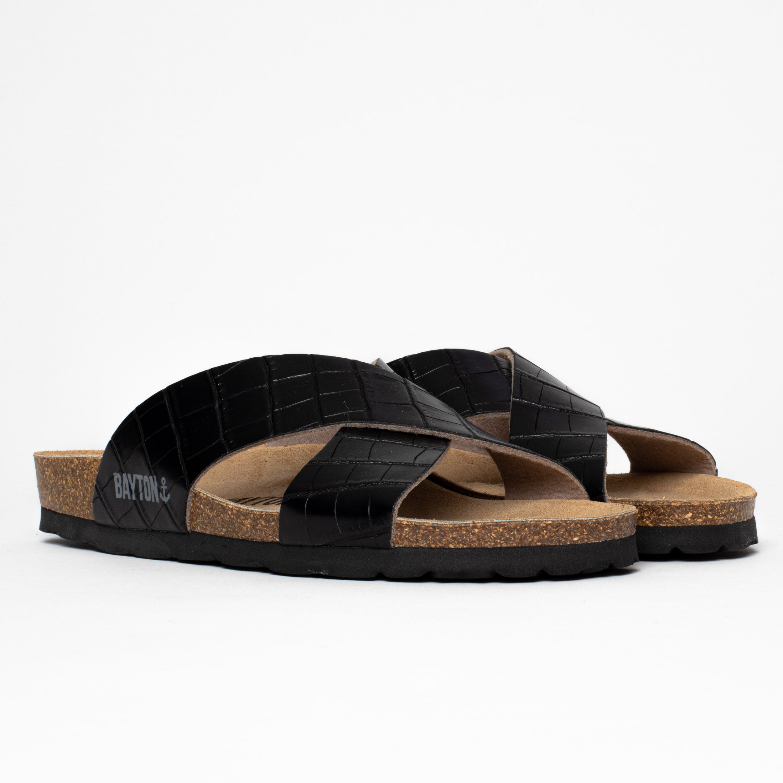 Gomera Black 2 Strap Sandals