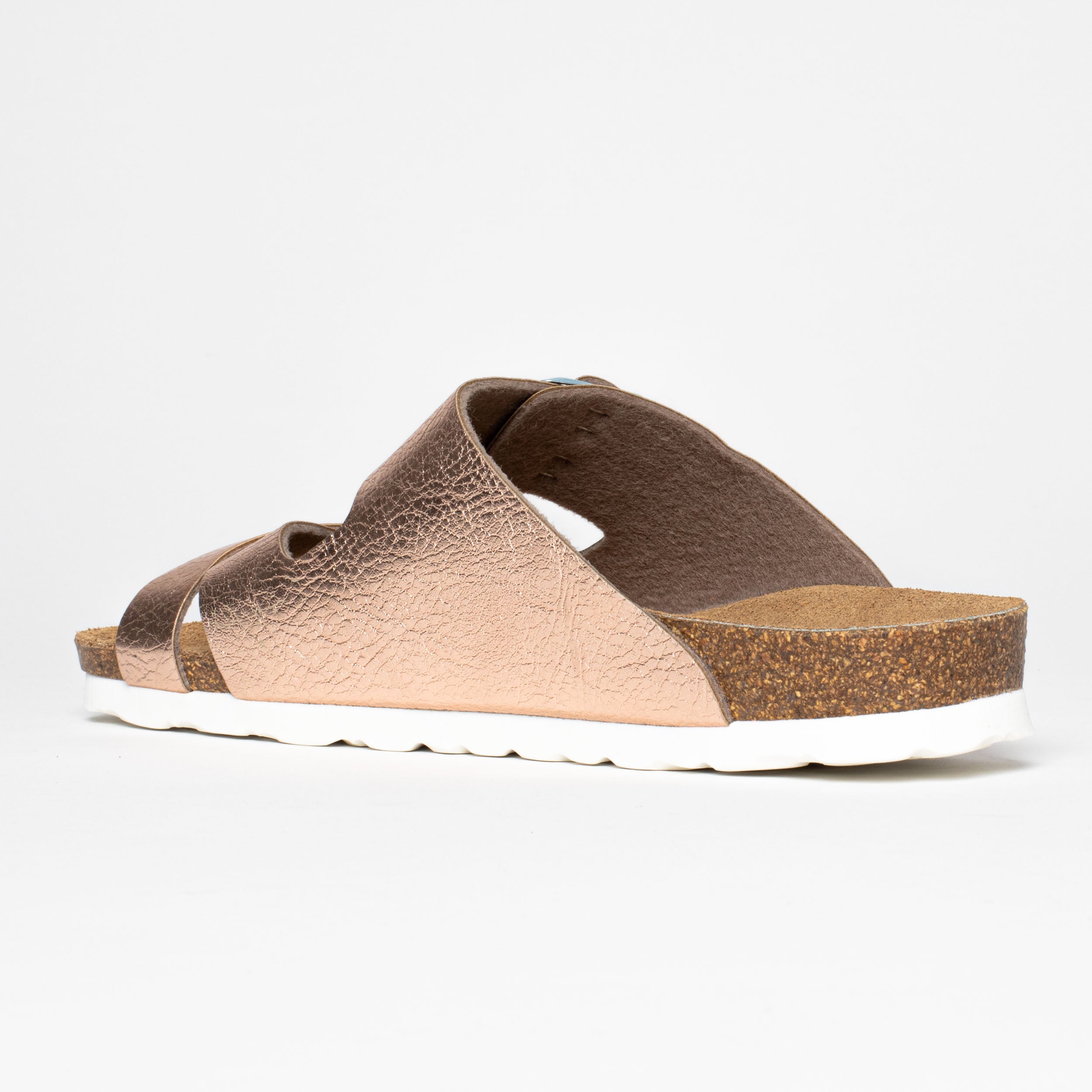 Tenerife Rose Gold Multi-Strap Sandals