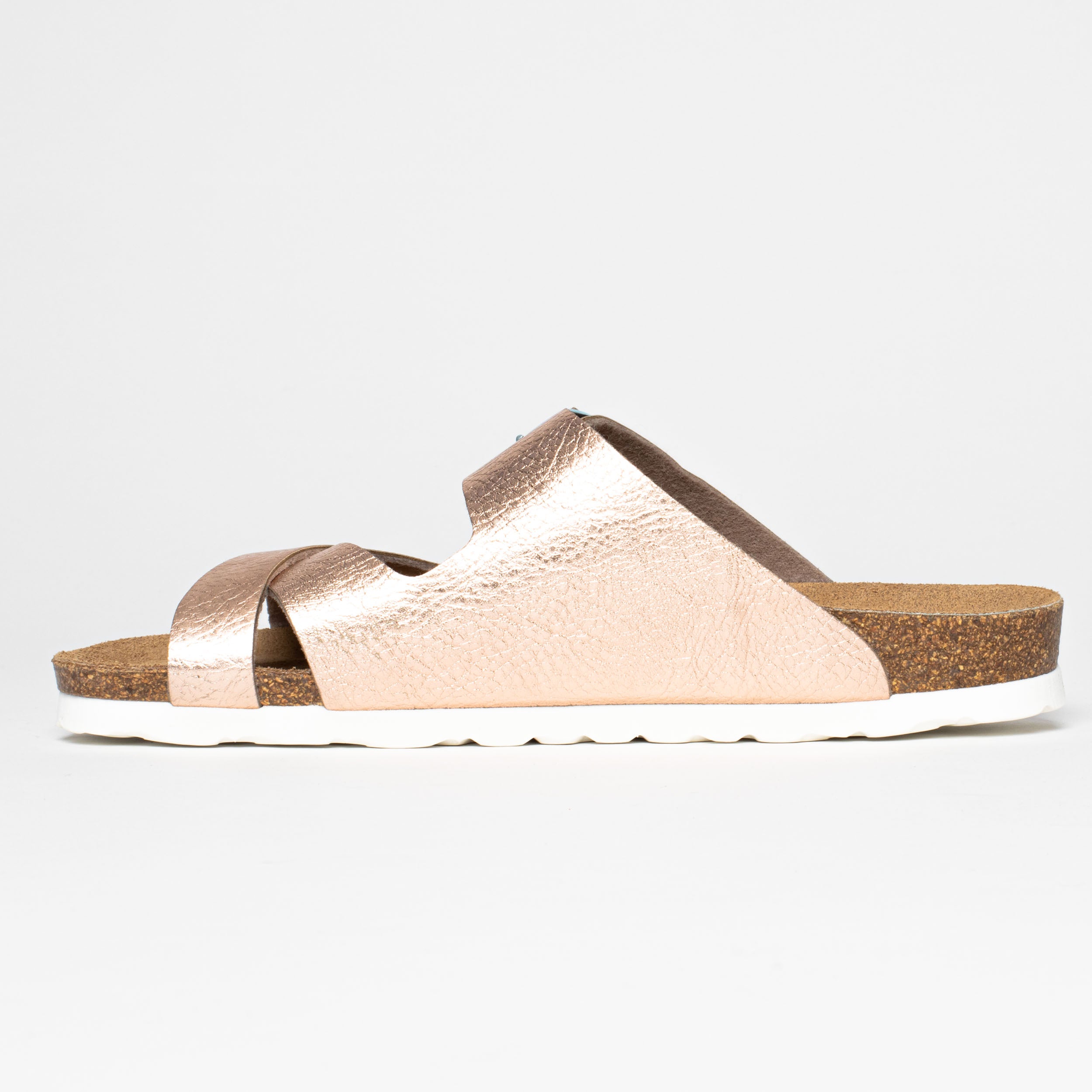 Sandalias Tenerife Multitiras Oro Rosa