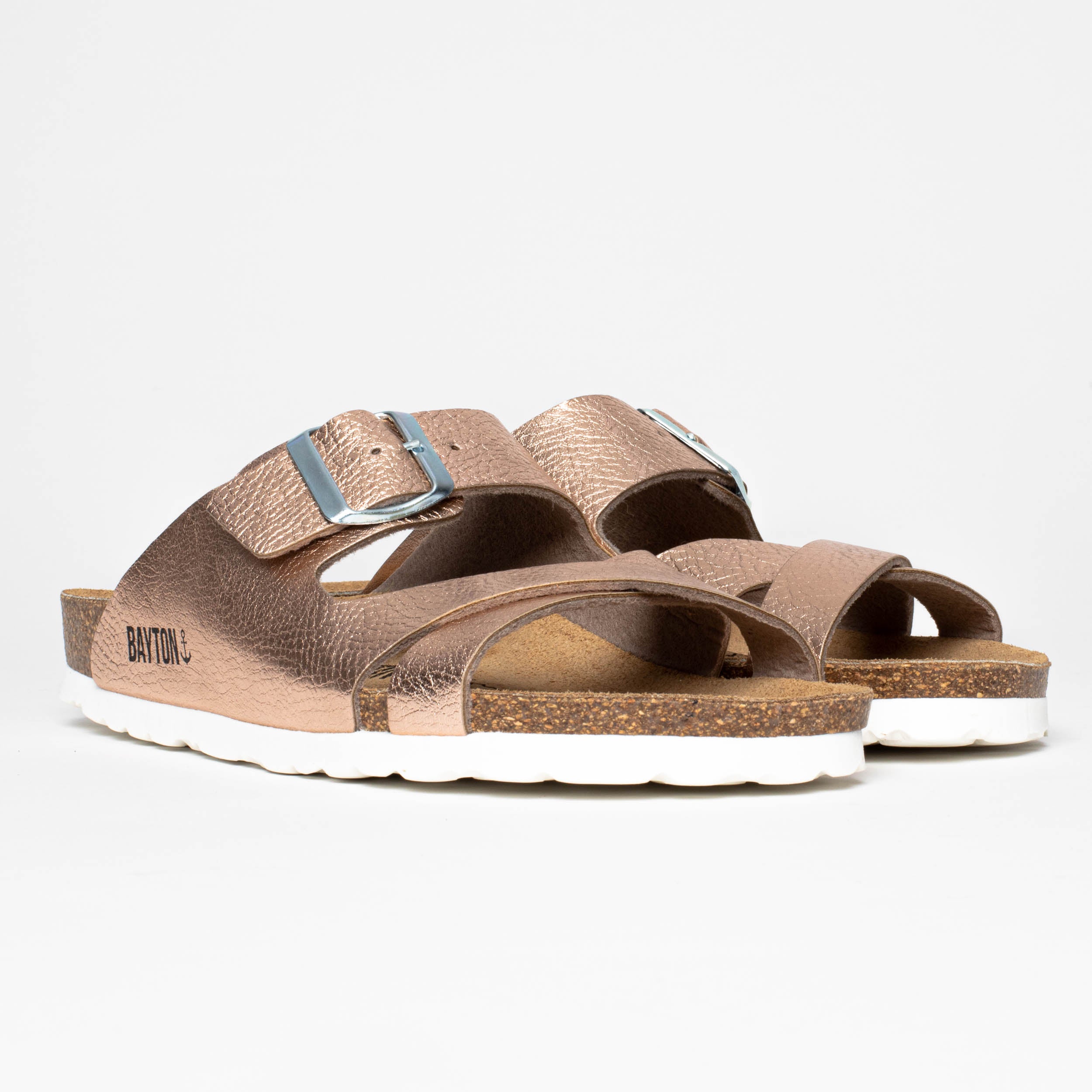 Tenerife Rose Gold Multi-Strap Sandals