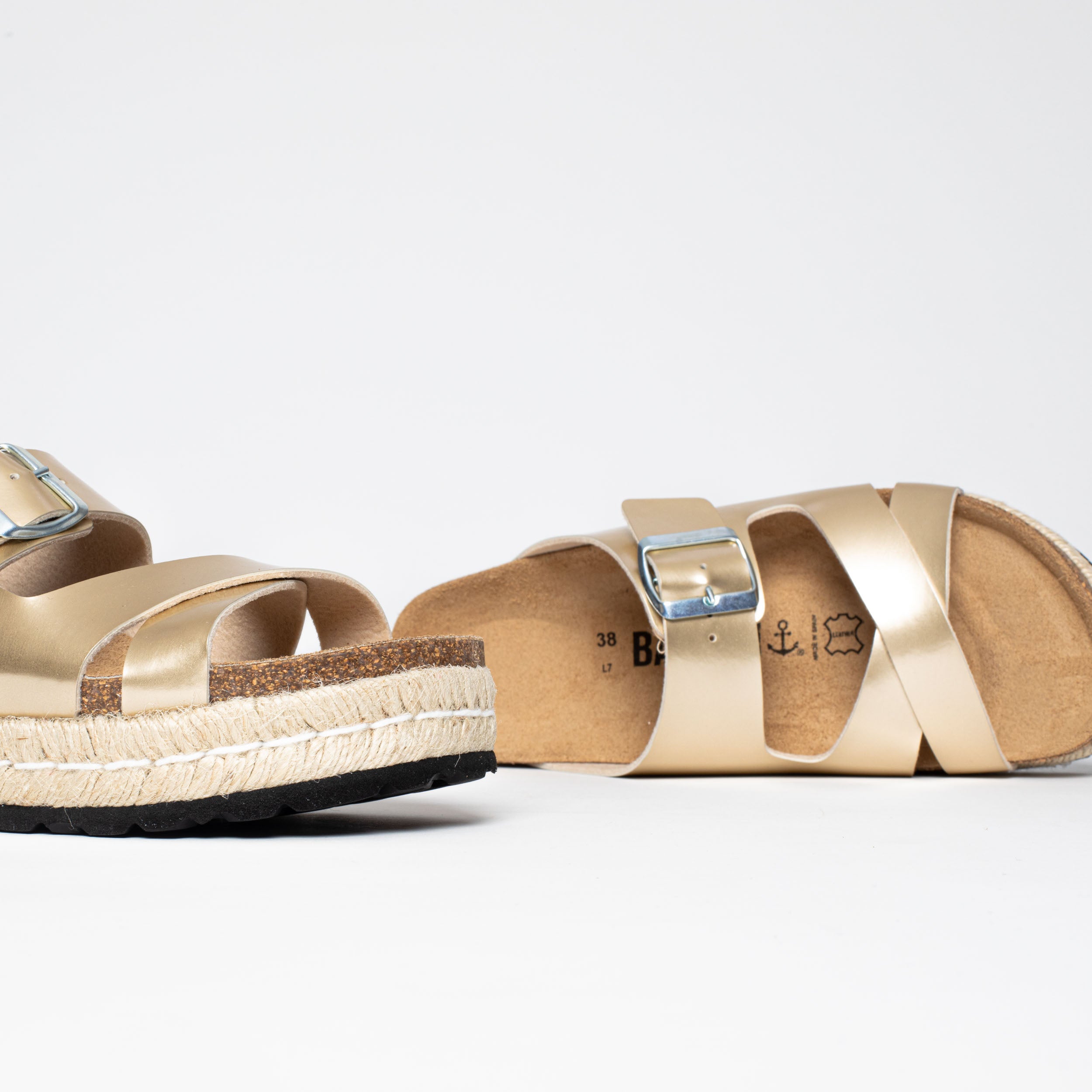 Tenerife Rope Platinium Platform Sandals