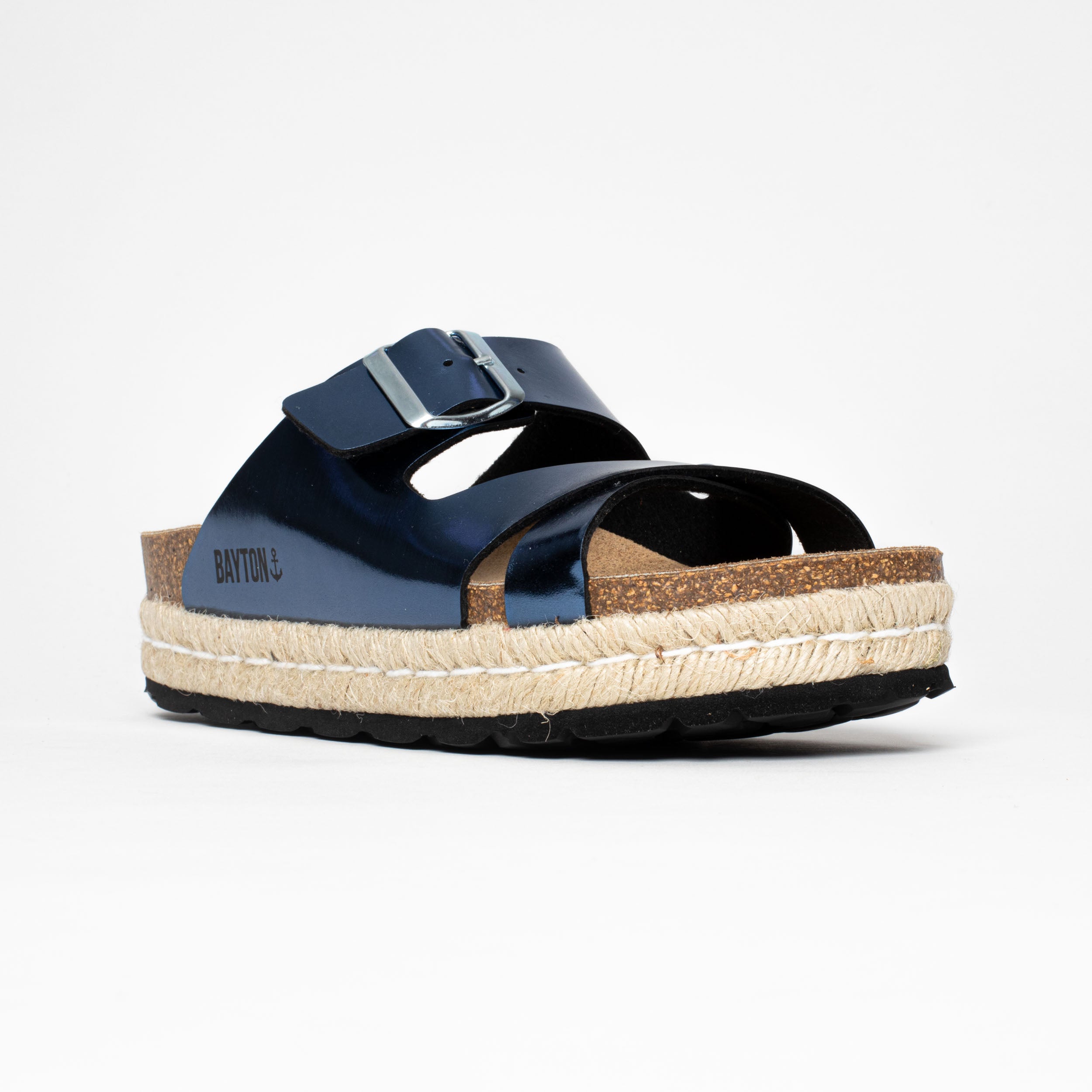 Tenerife Rope Navy Blue Platform Sandals