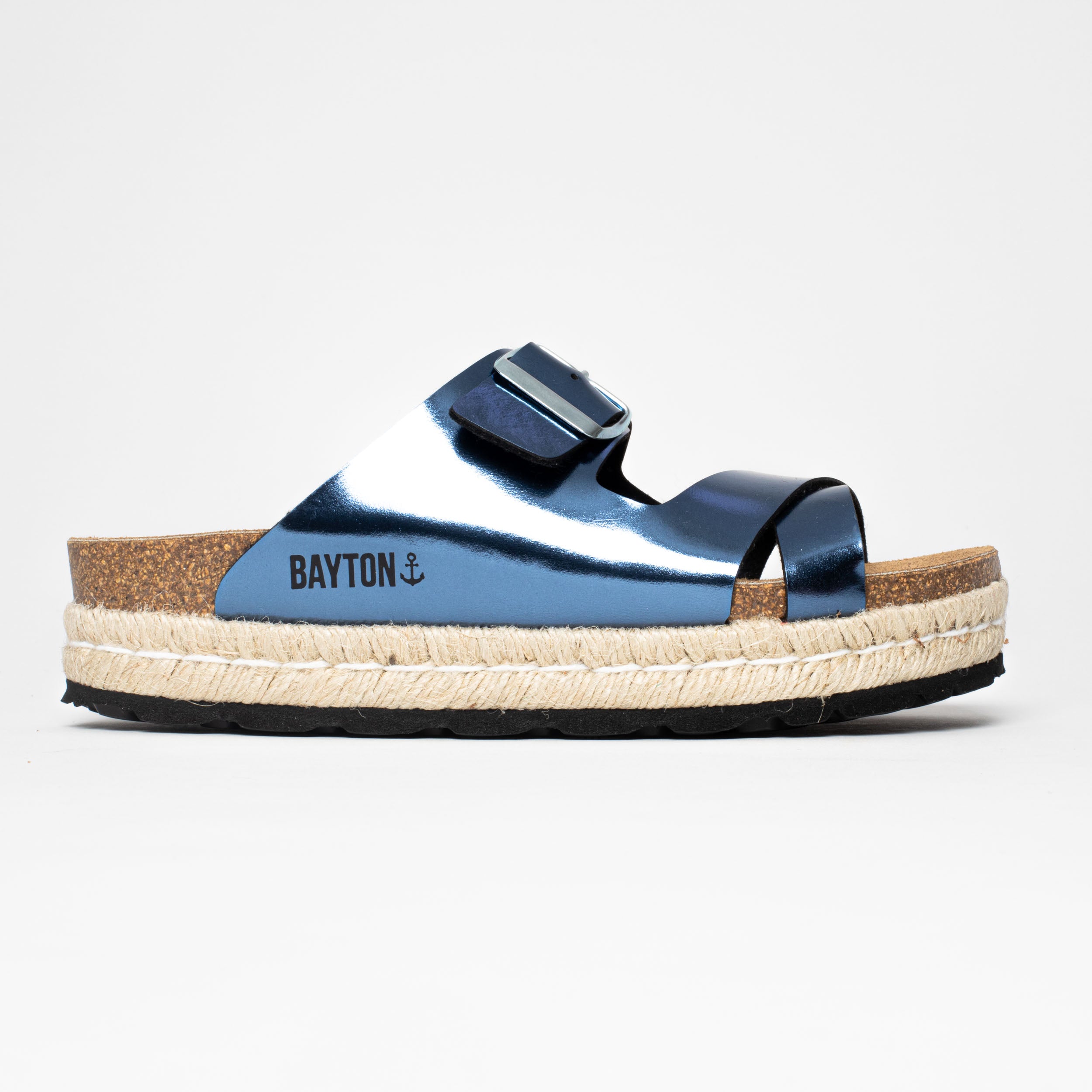 Tenerife Rope Navy Blue Platform Sandals