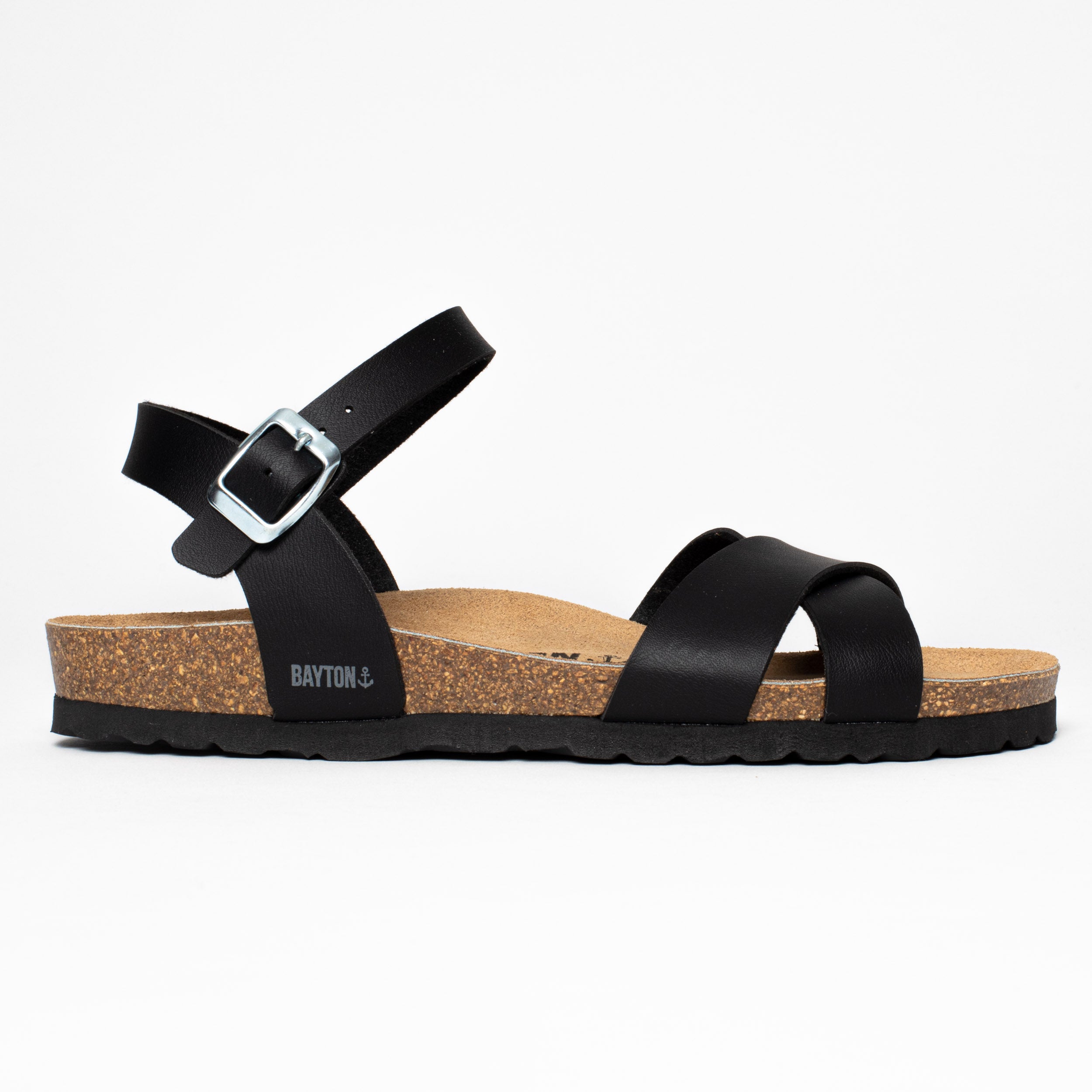 Vallado Black Multi-Strap Sandals