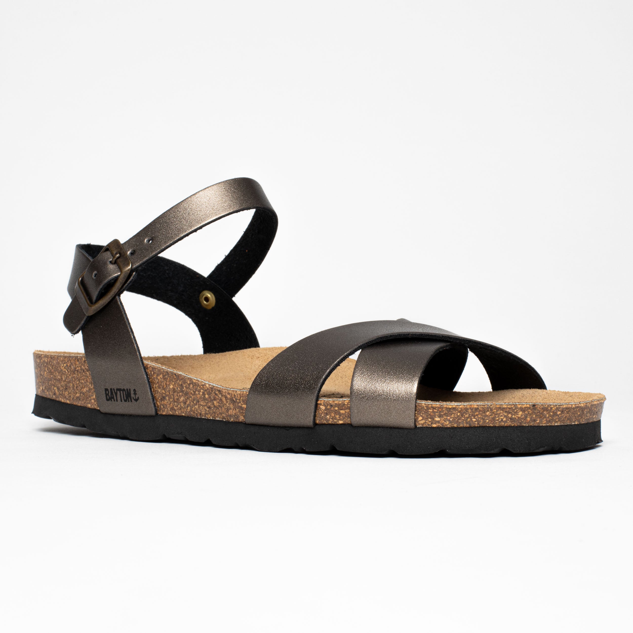 Vallado Pewter Multi-Strap Sandals