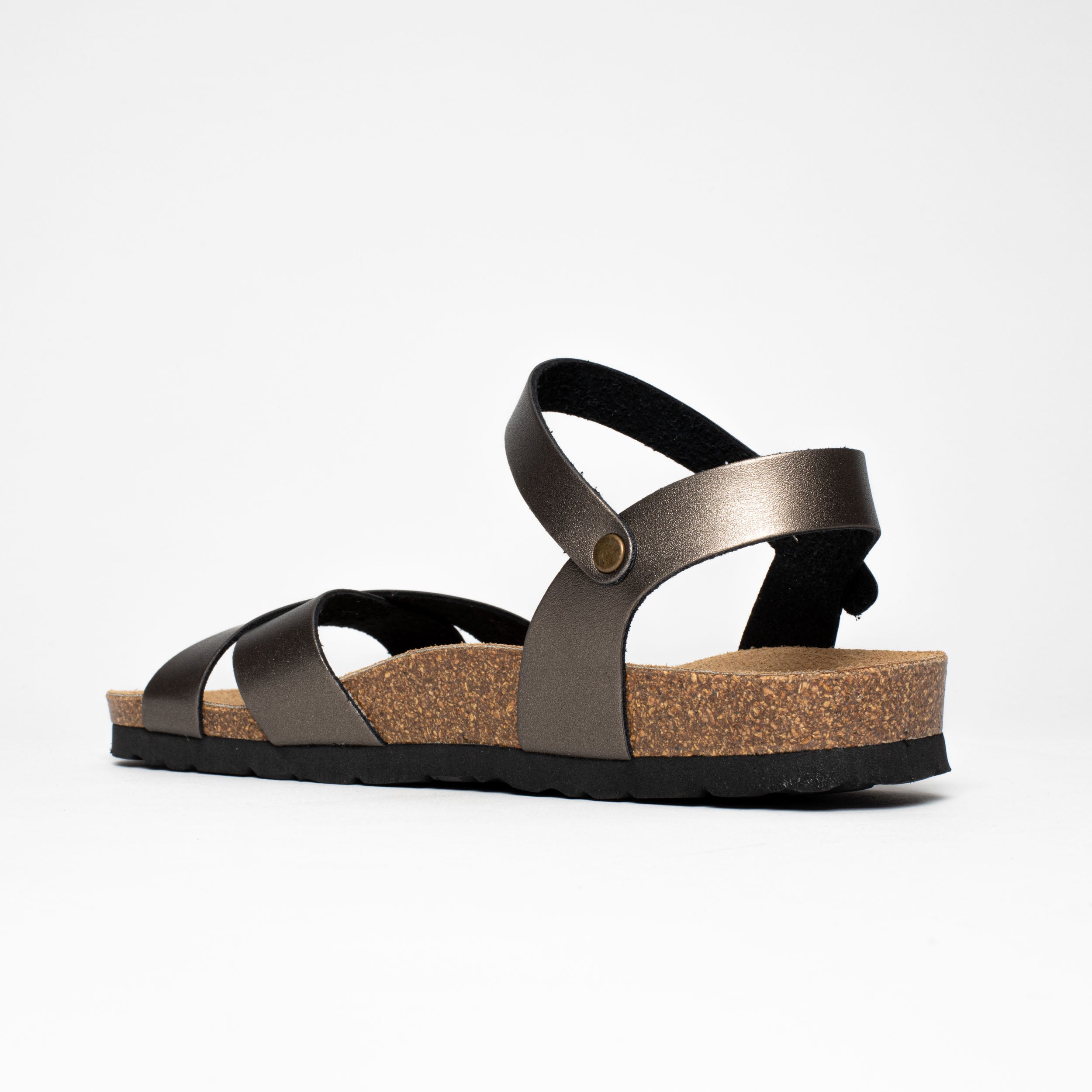 Vallado Pewter Multi-Strap Sandals