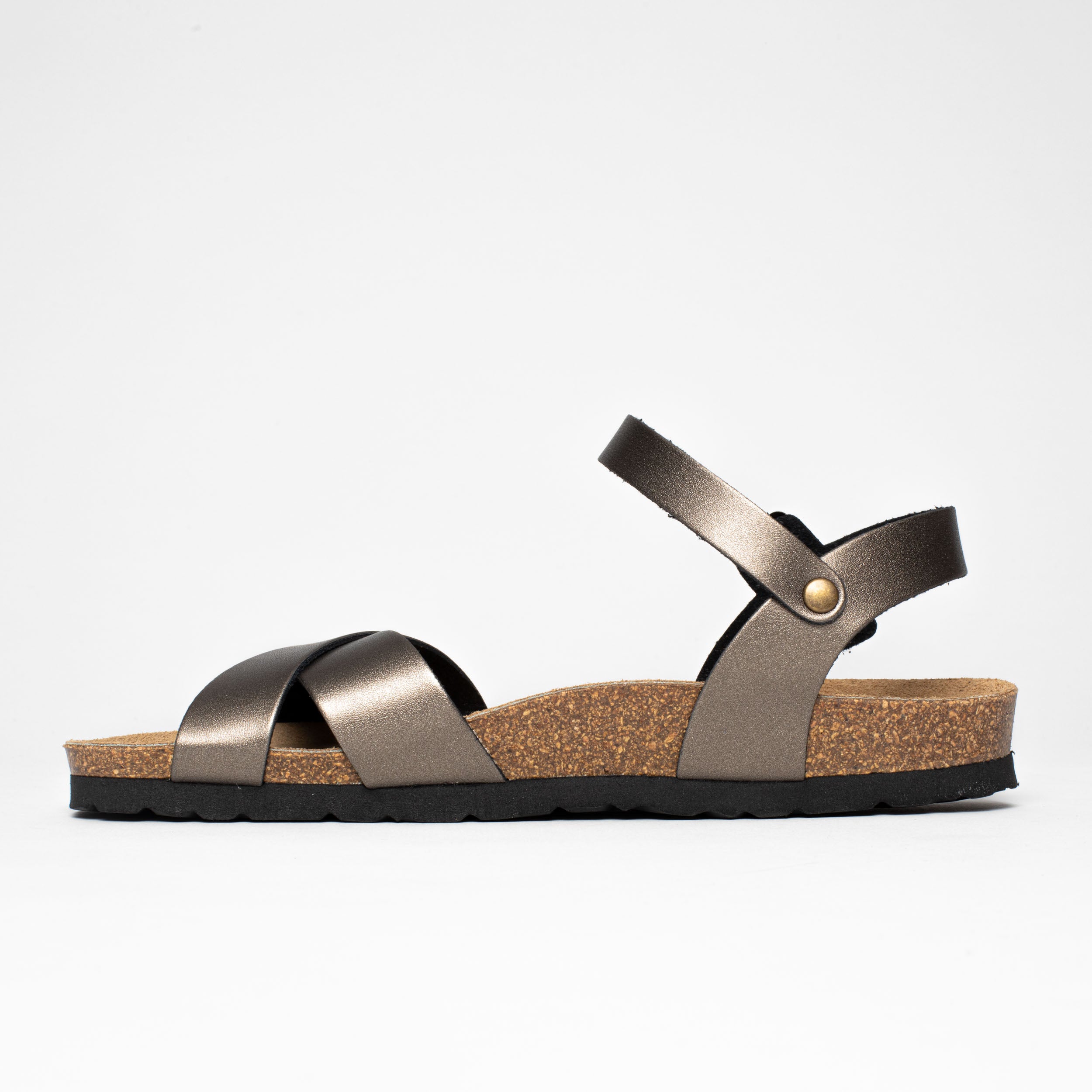 Vallado Pewter Multi-Strap Sandals