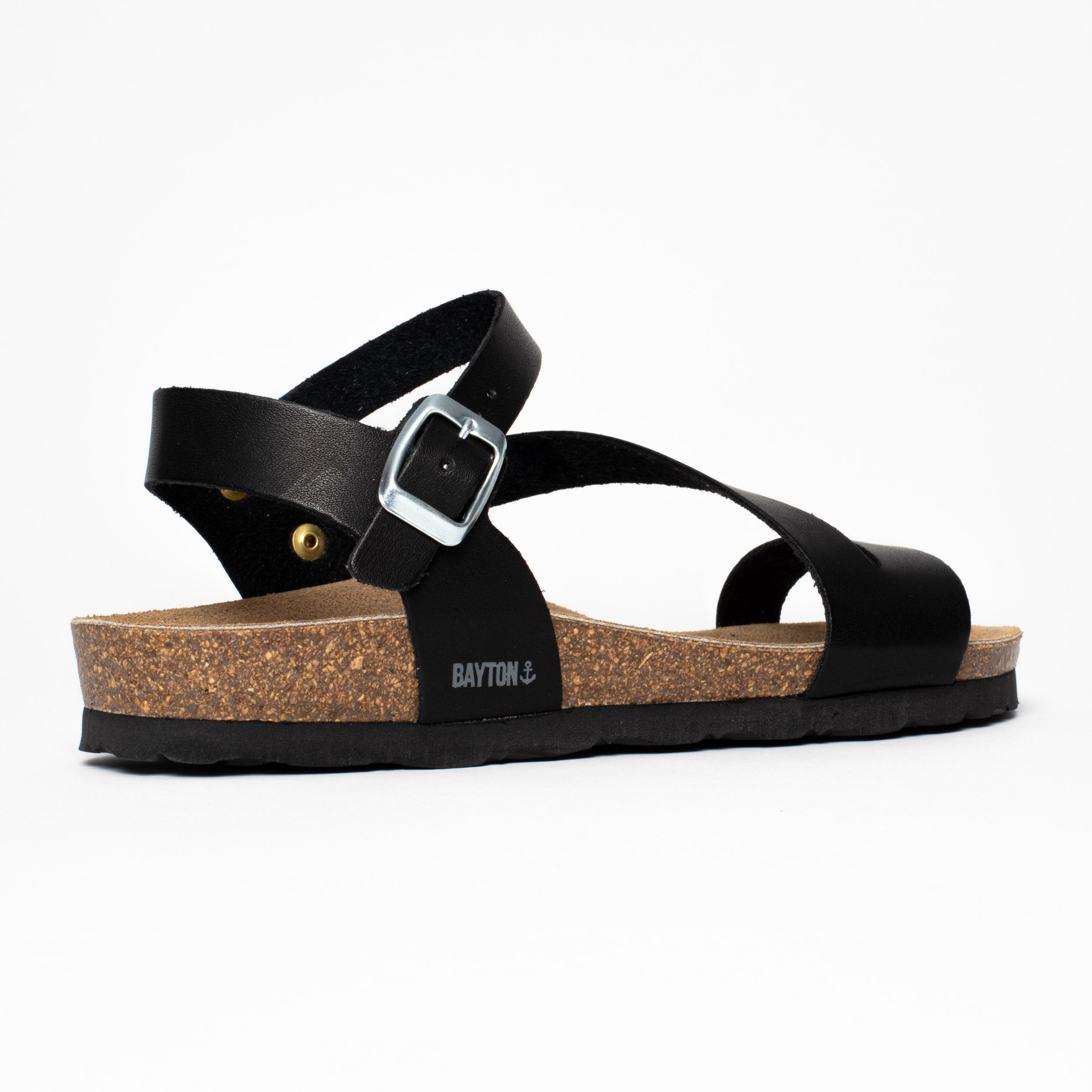 Vigo Black Multi-Strap Sandals