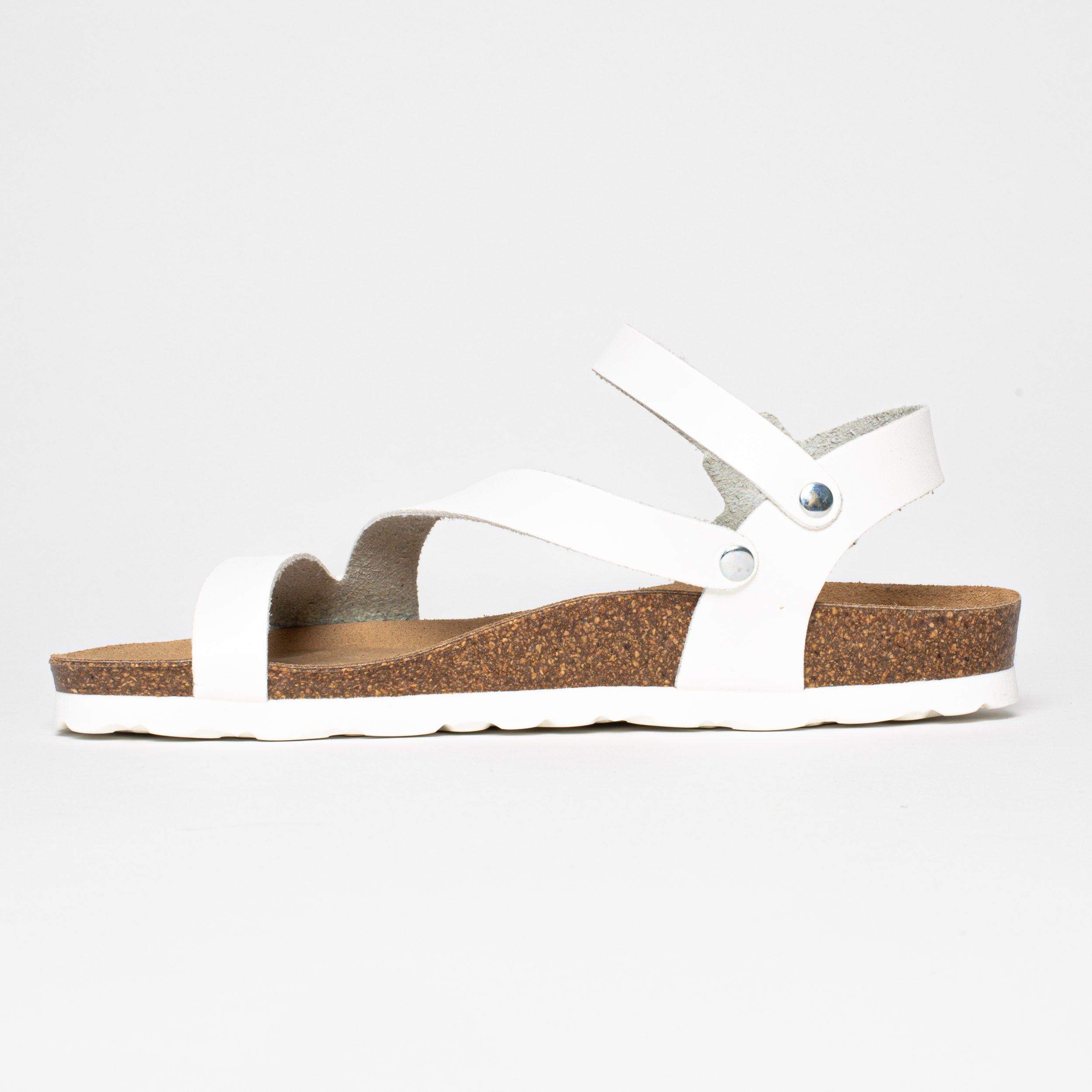 Vigo White Multi-Strap Sandals