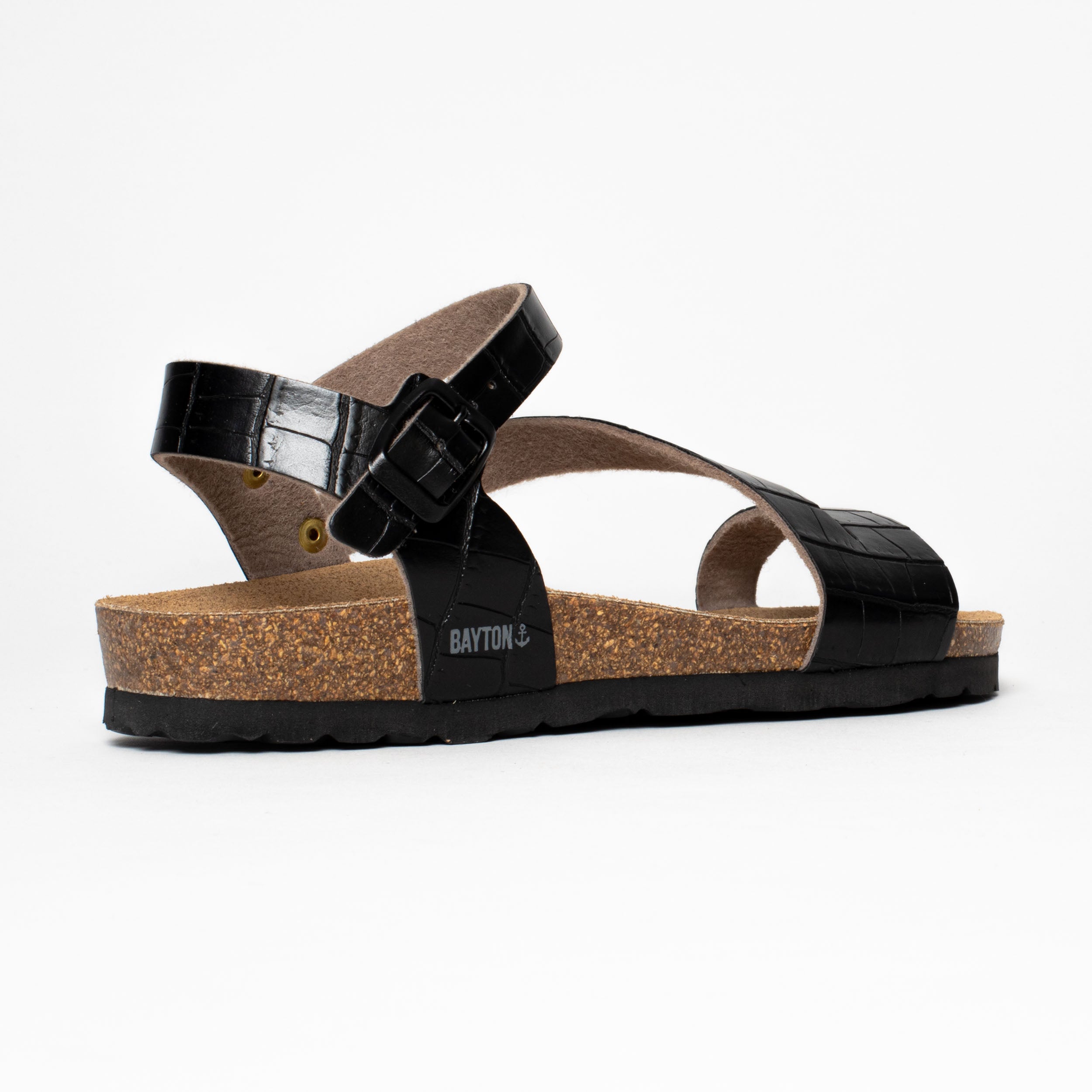 Vigo Black Multi-Strap Sandals