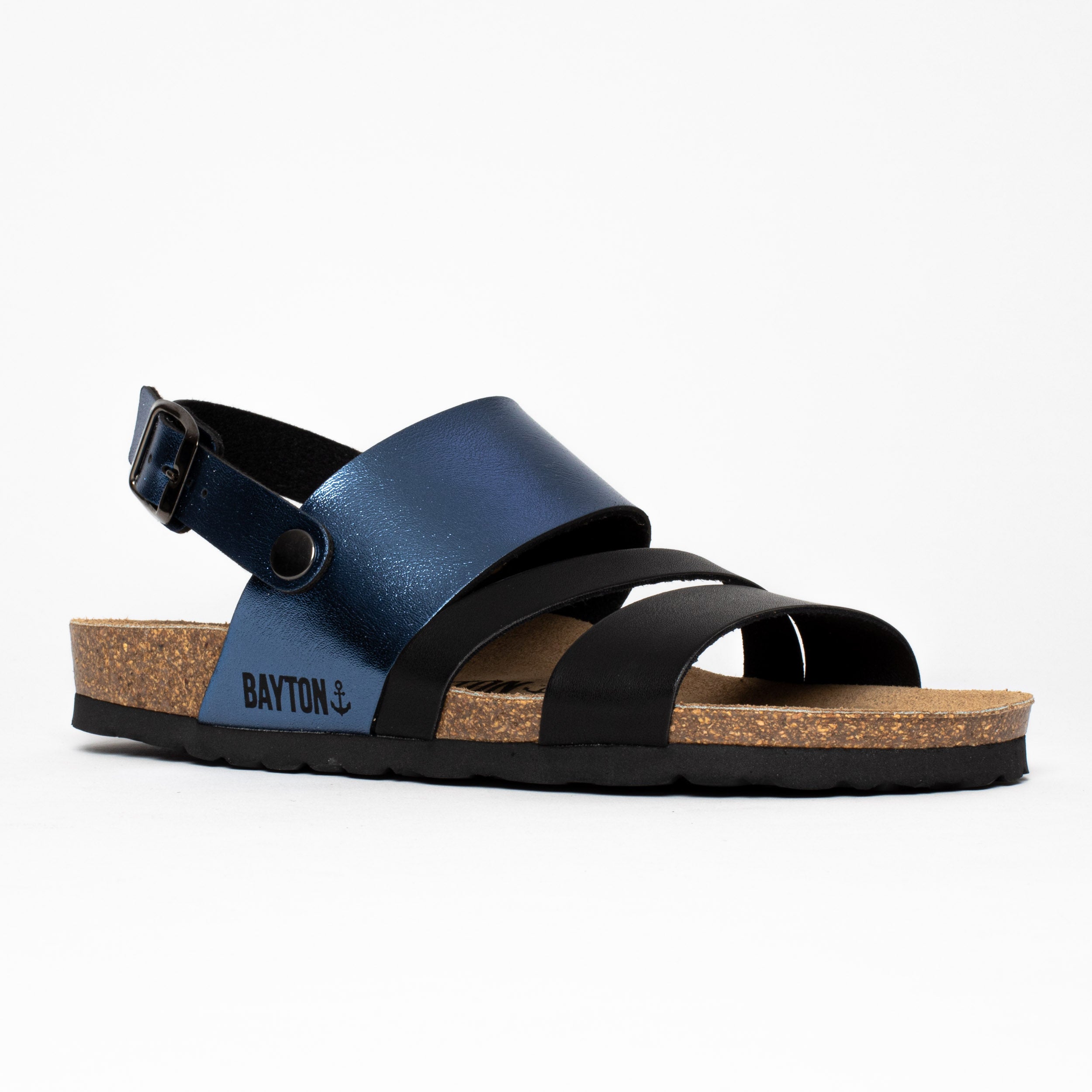 Vitoria Black Multi-Strap Sandals