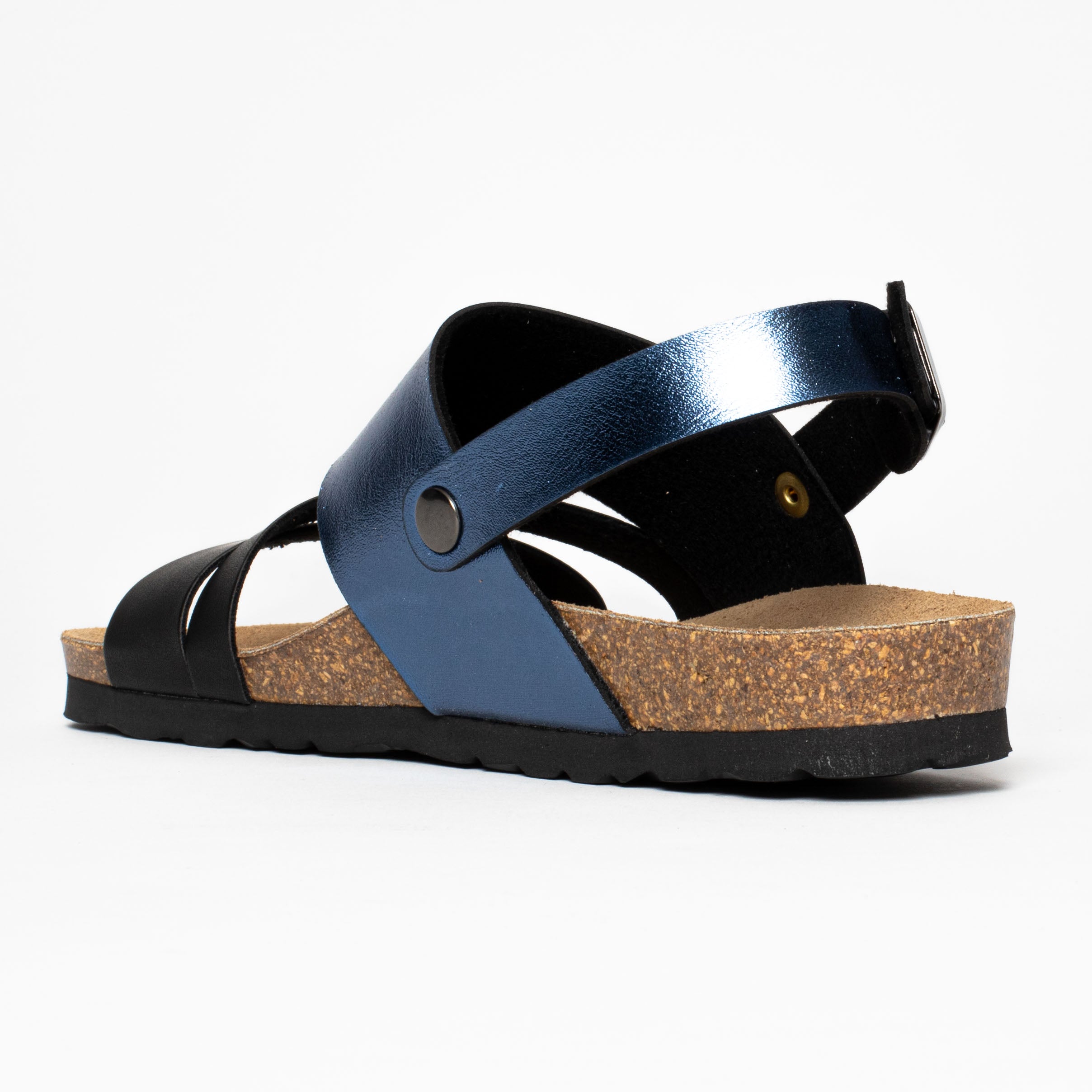 Vitoria Black Multi-Strap Sandals