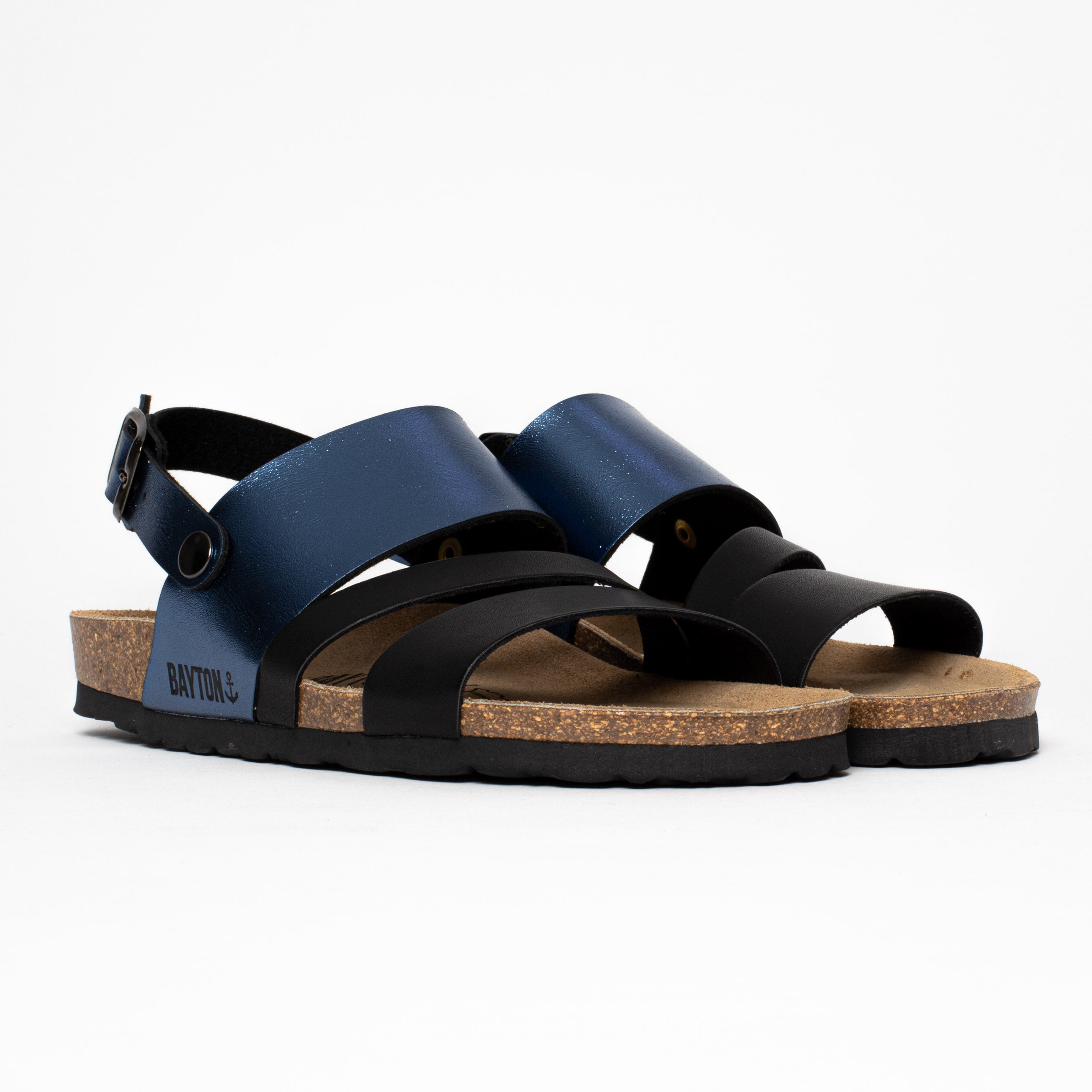 Vitoria Black Multi-Strap Sandals