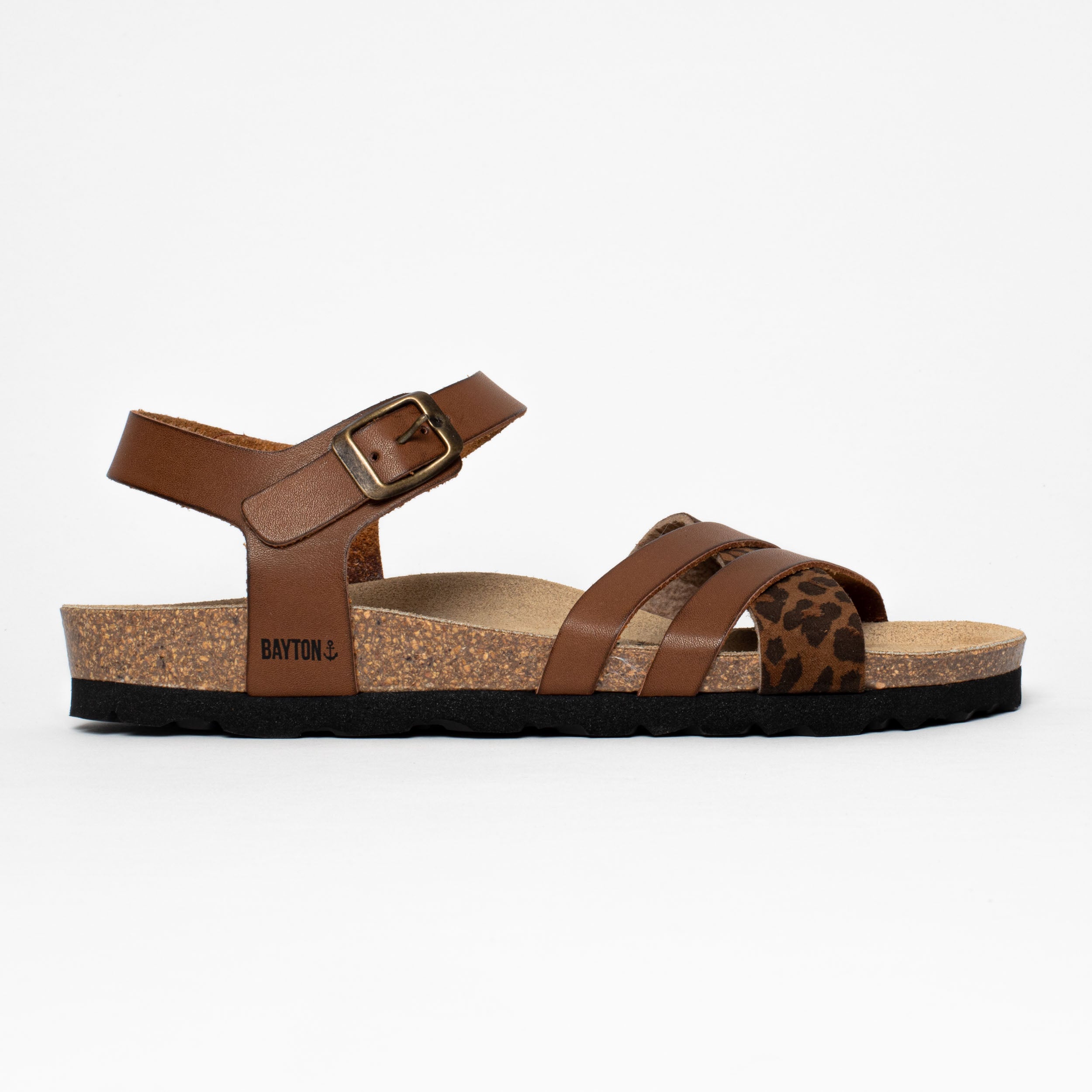 Denia Camel Multi-Strap Sandals