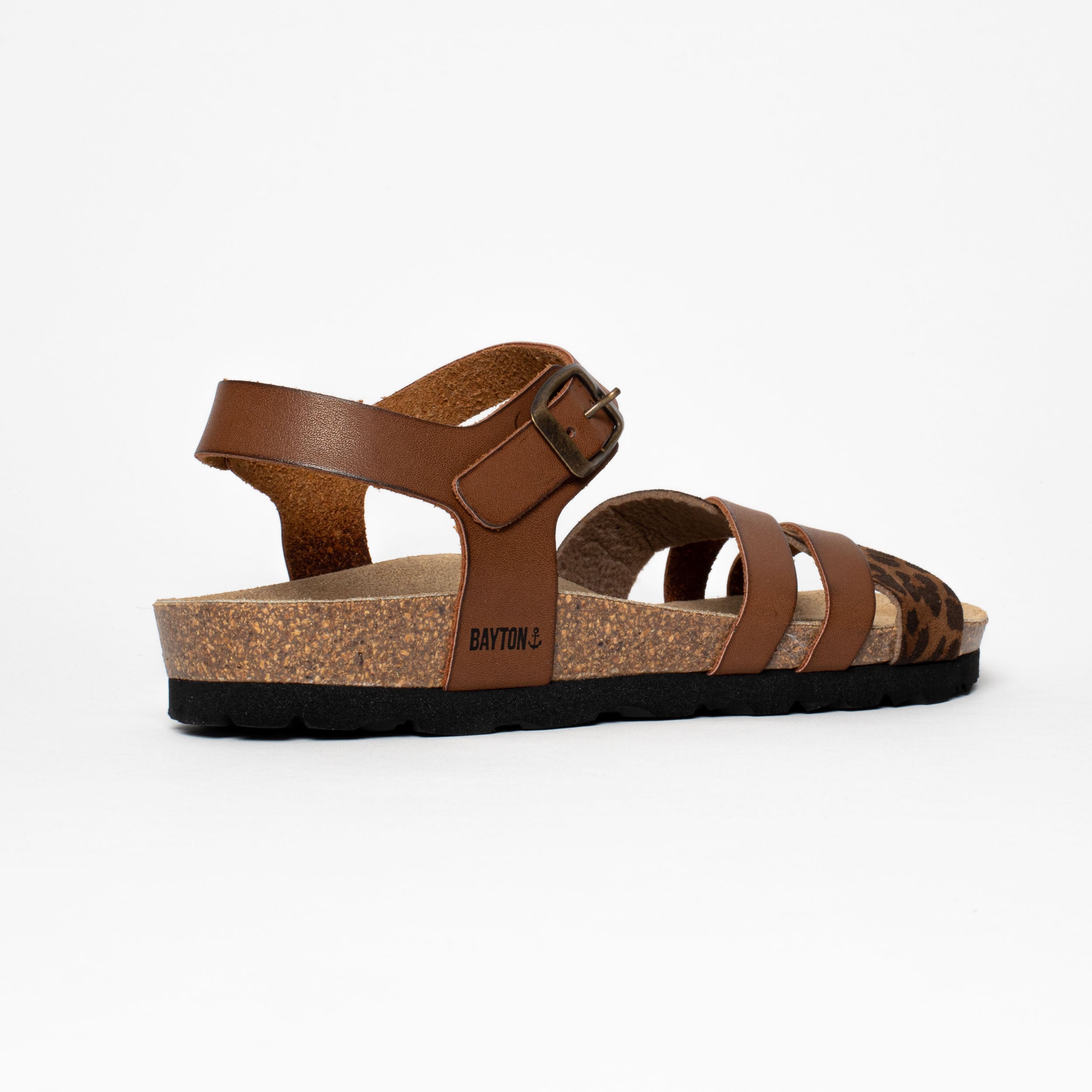 Denia Camel Multi-Strap Sandals