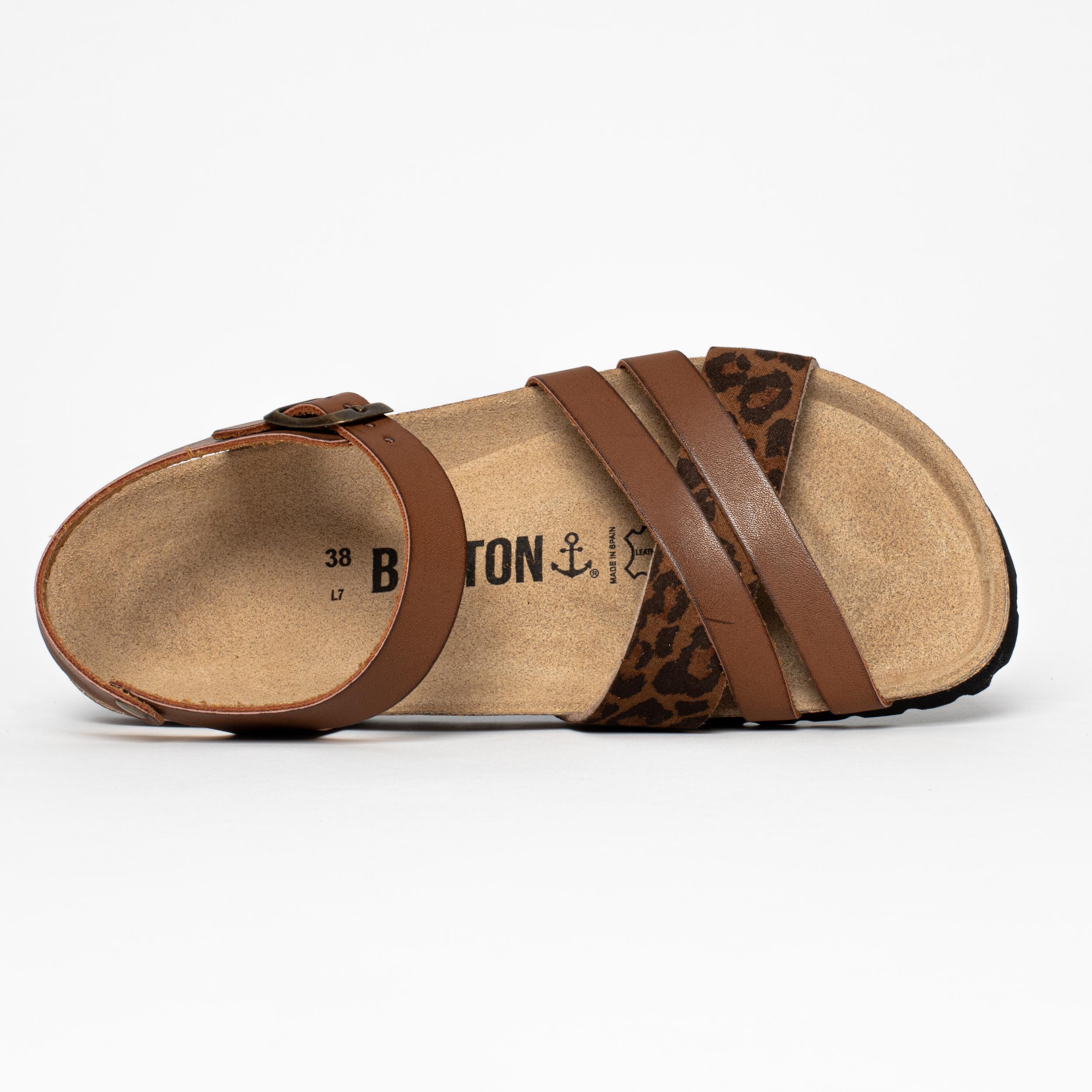 Denia Camel Multi-Strap Sandals