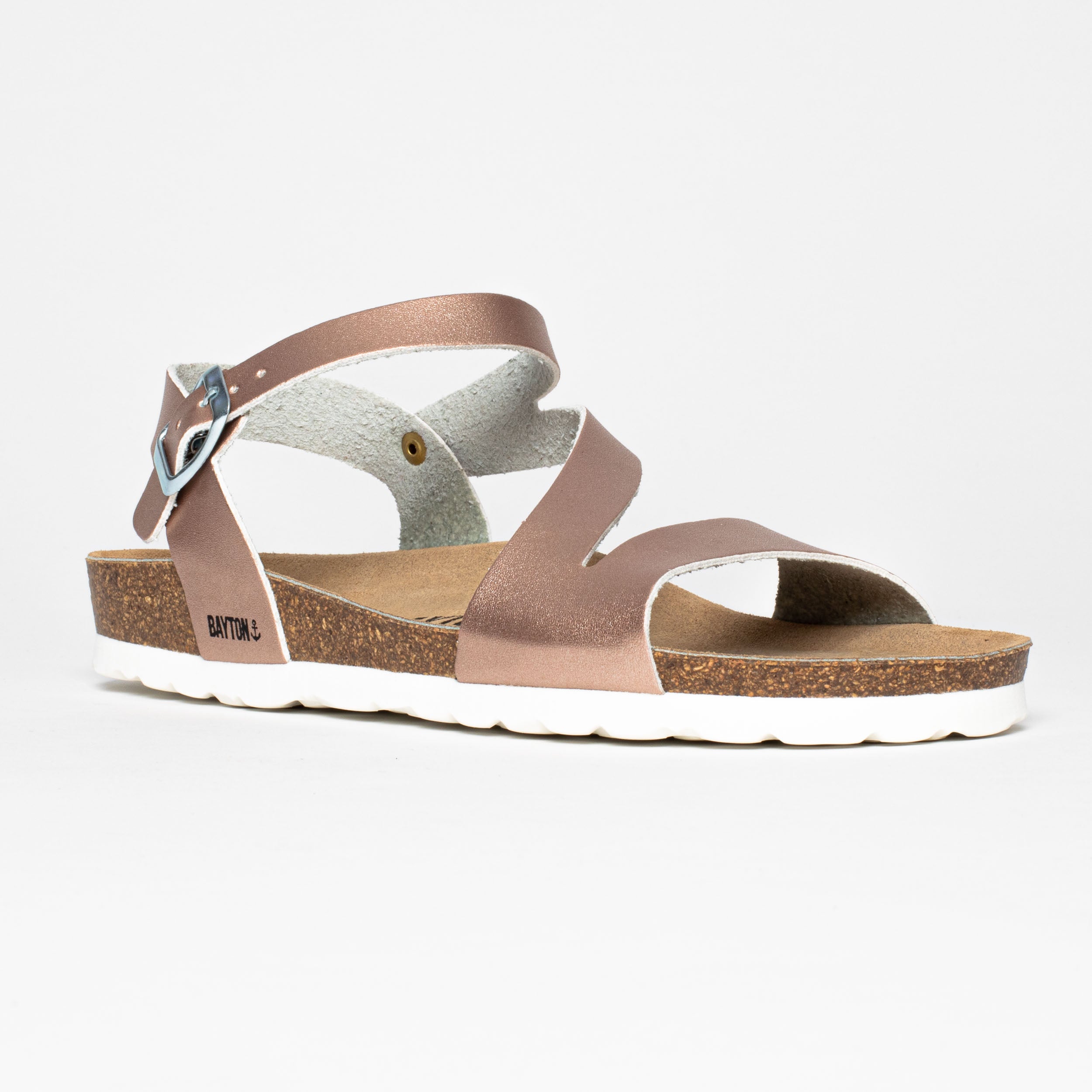 Javea Rose Gold Multi-Strap Sandals