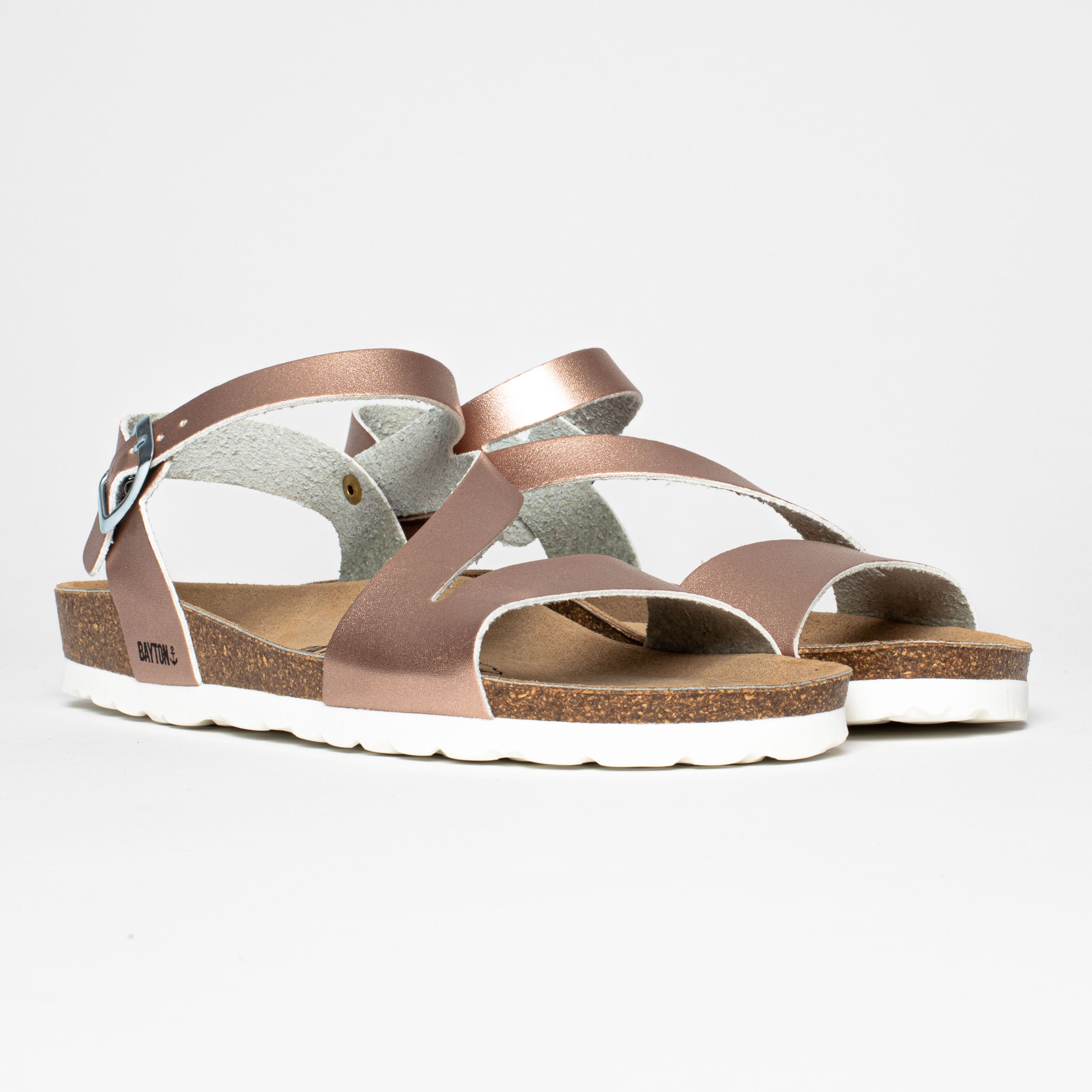 Javea Rose Gold Multi-Strap Sandals