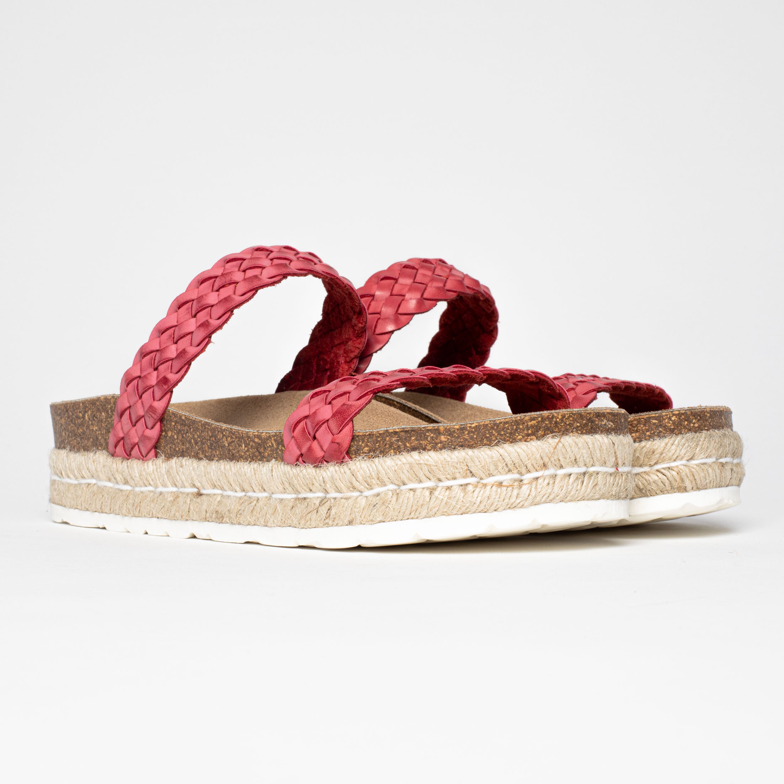 Cadiz Red Platform Sandals