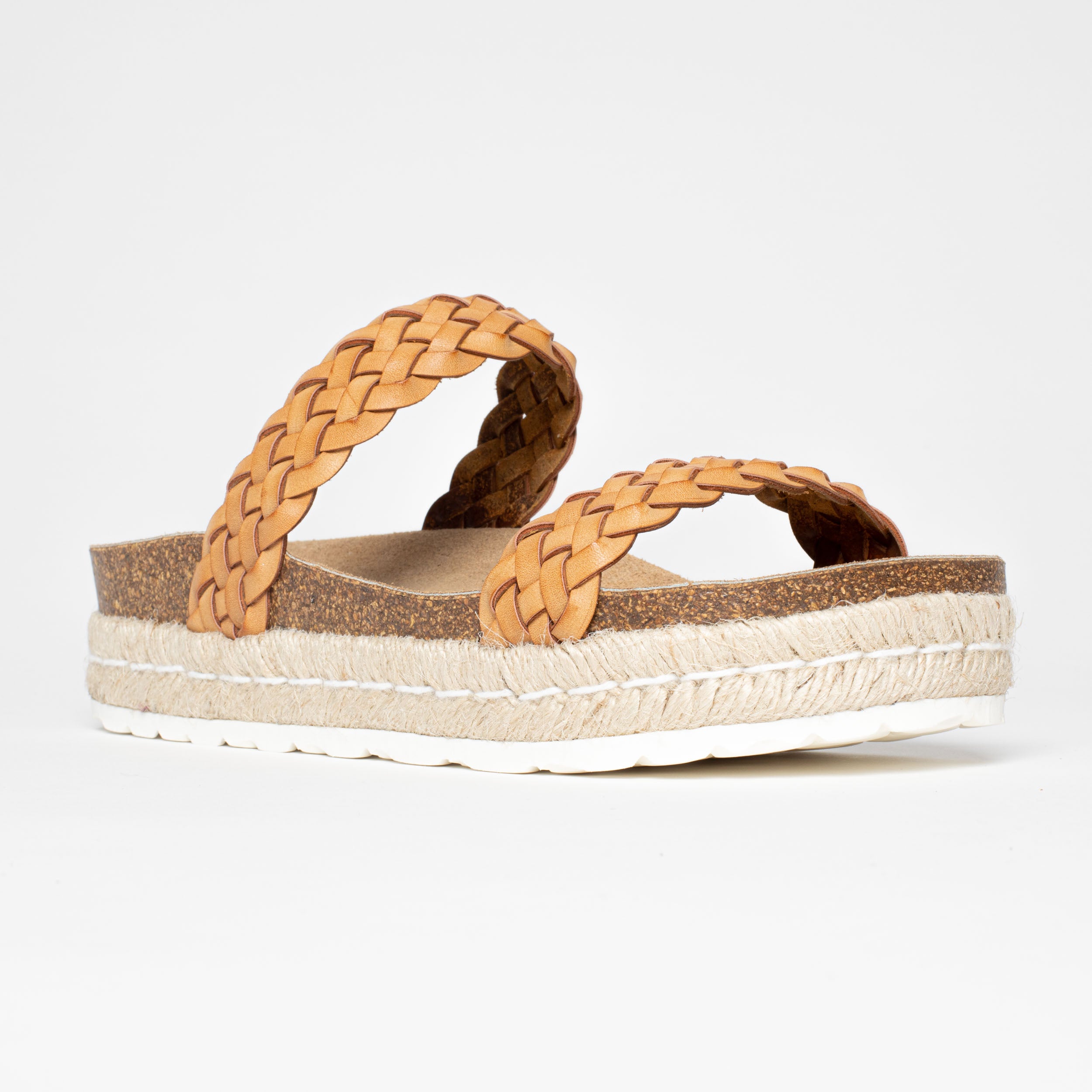 Cadiz Tan Platform Sandals