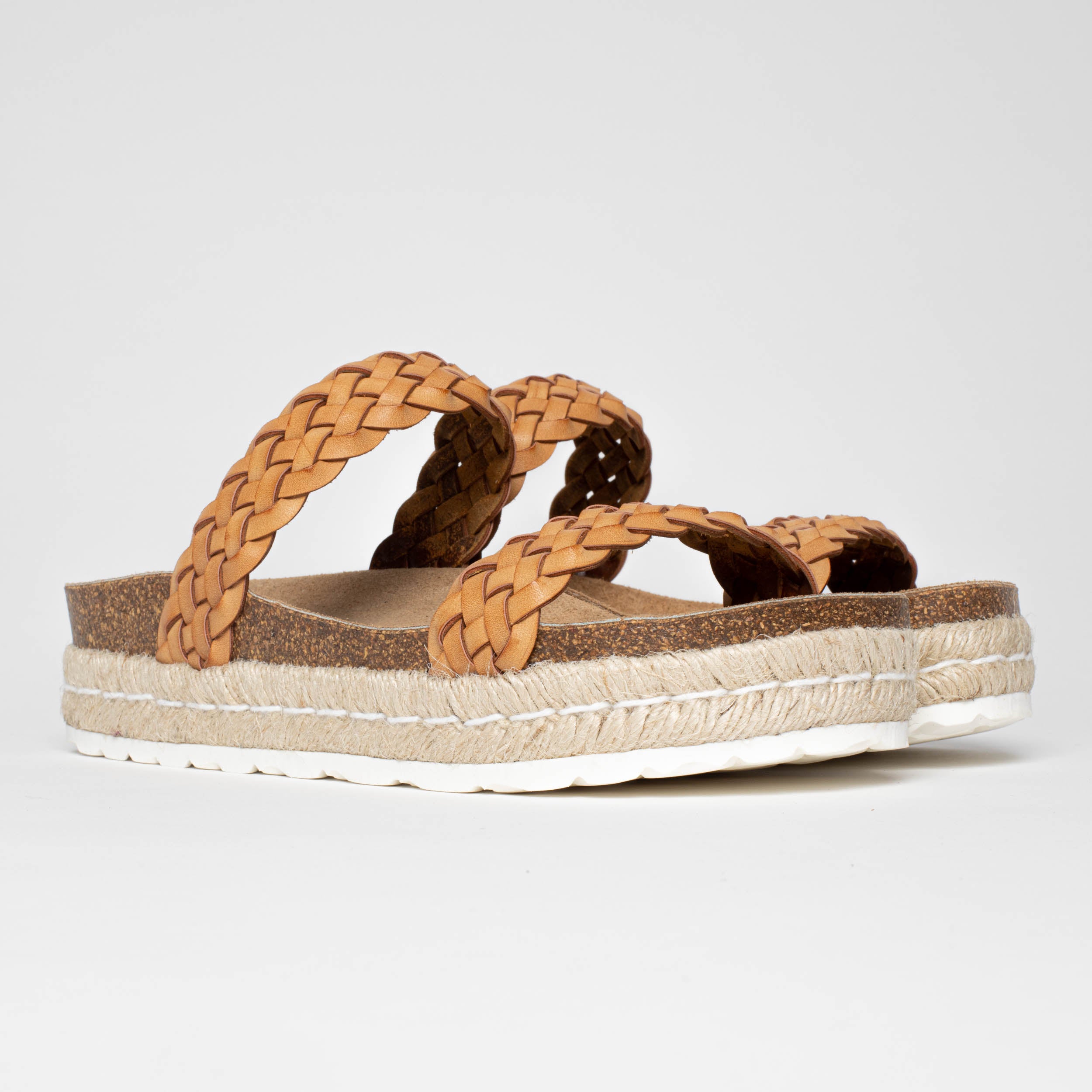 Cadiz Tan Platform Sandals