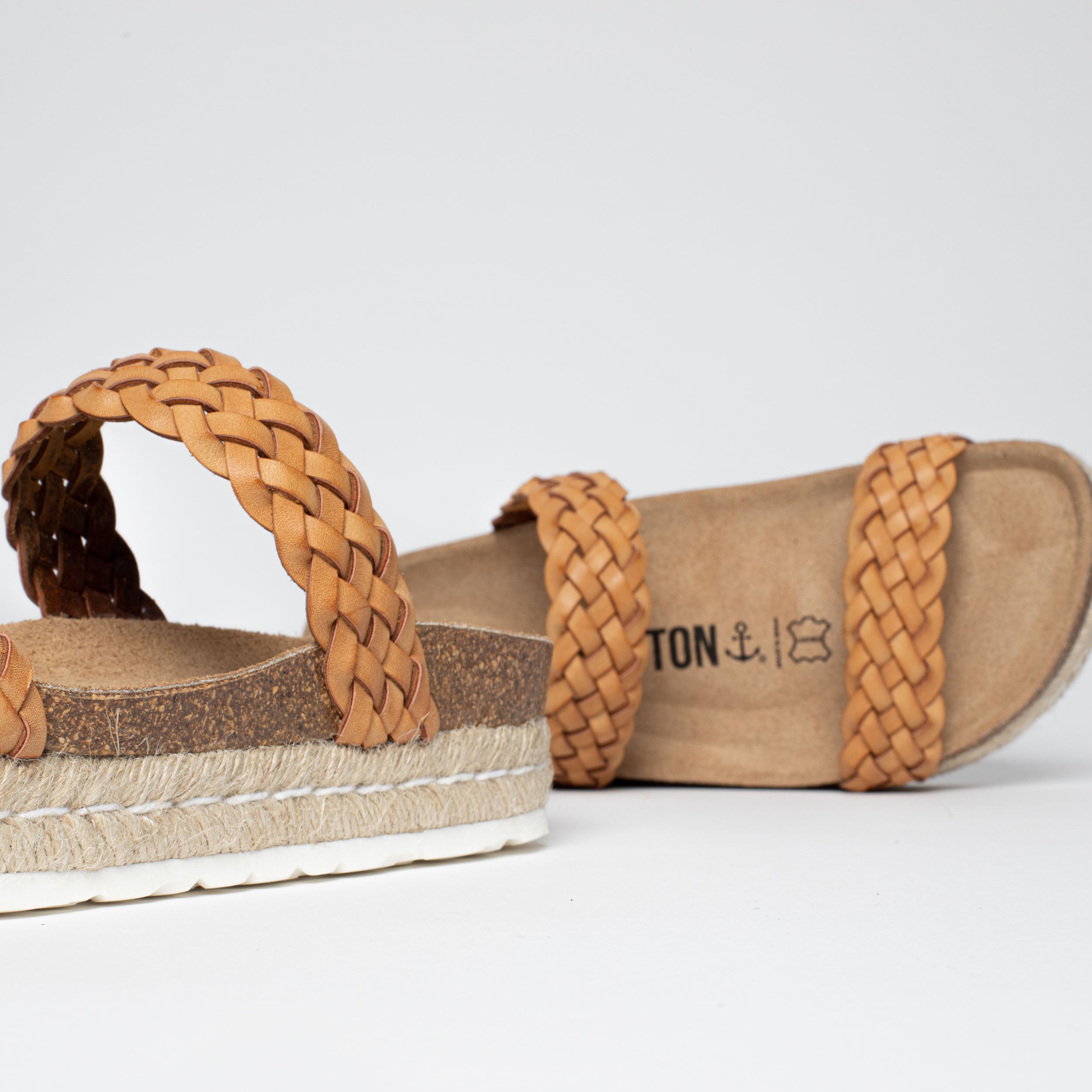 Sandalias con plataforma Cadix color canela