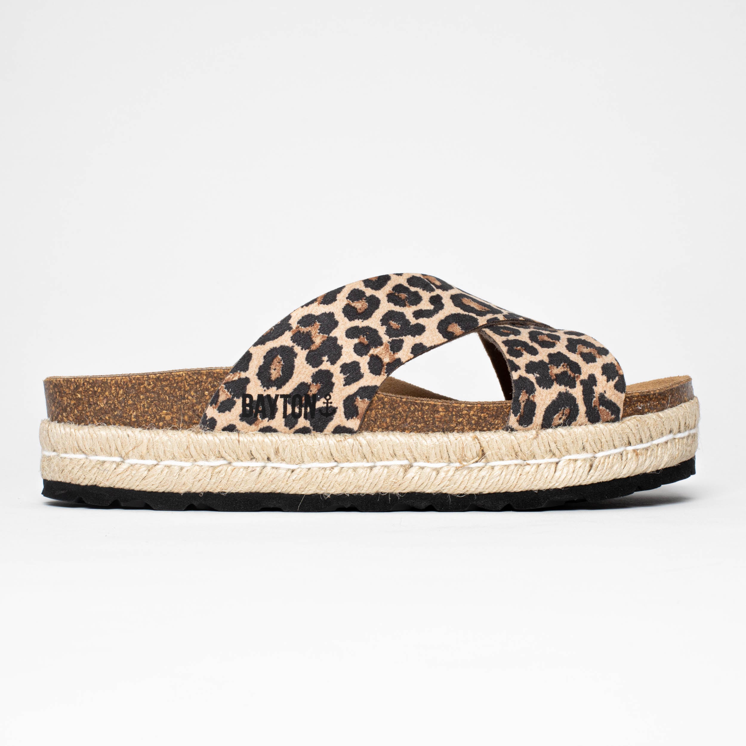 Sandalias Penélope con plataforma de leopardo