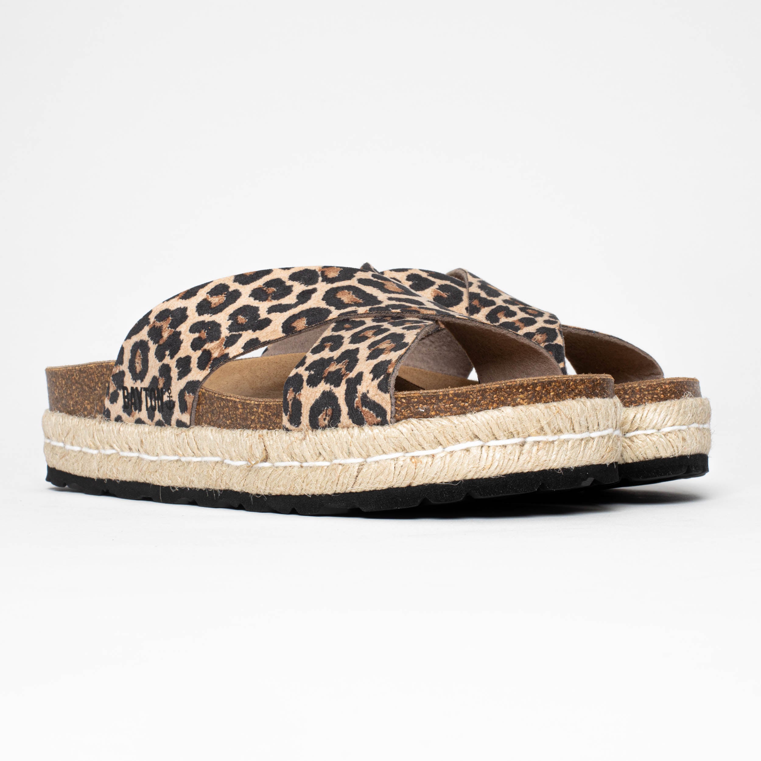 Sandalias Penélope con plataforma de leopardo