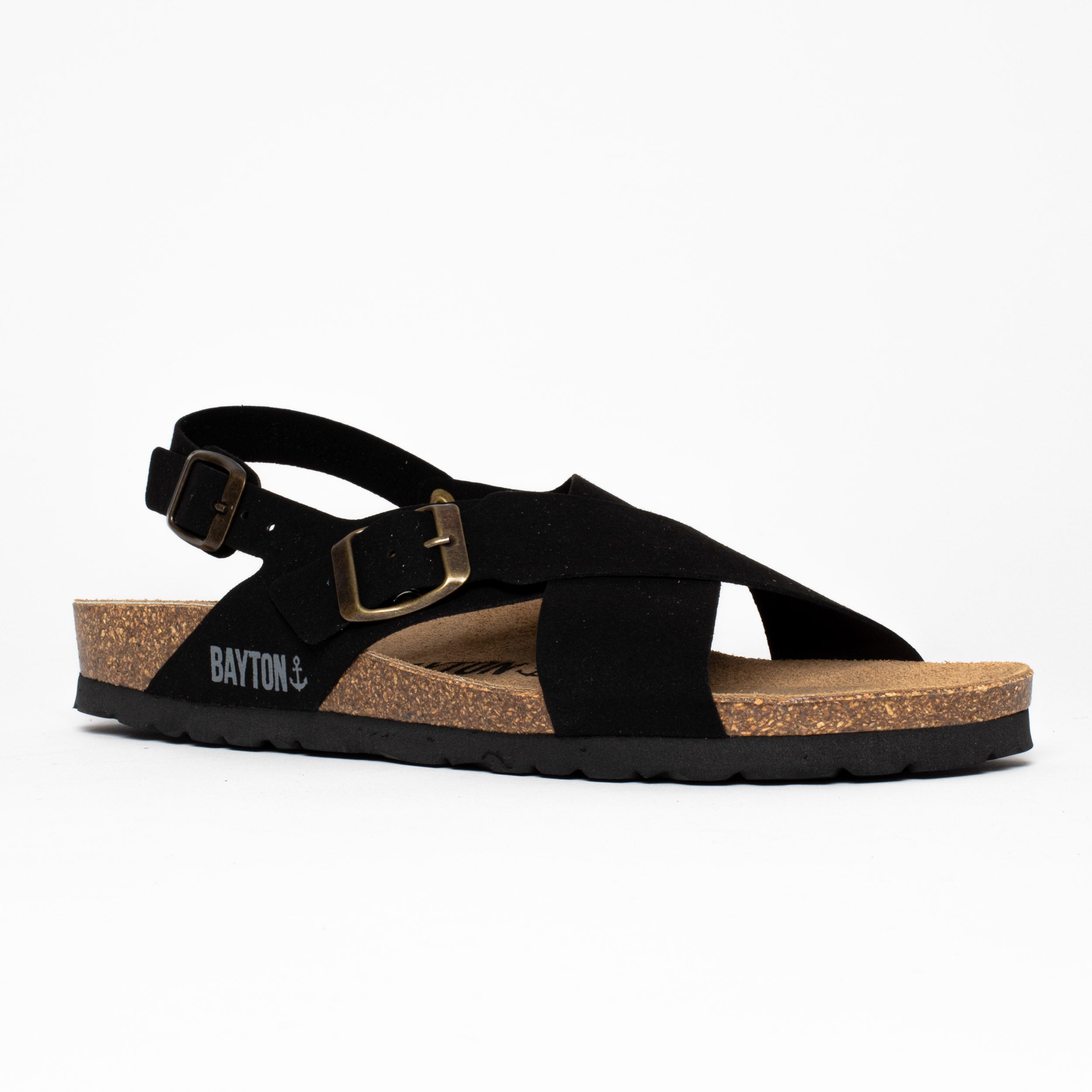 Cantabria Black Multi-Strap Sandals