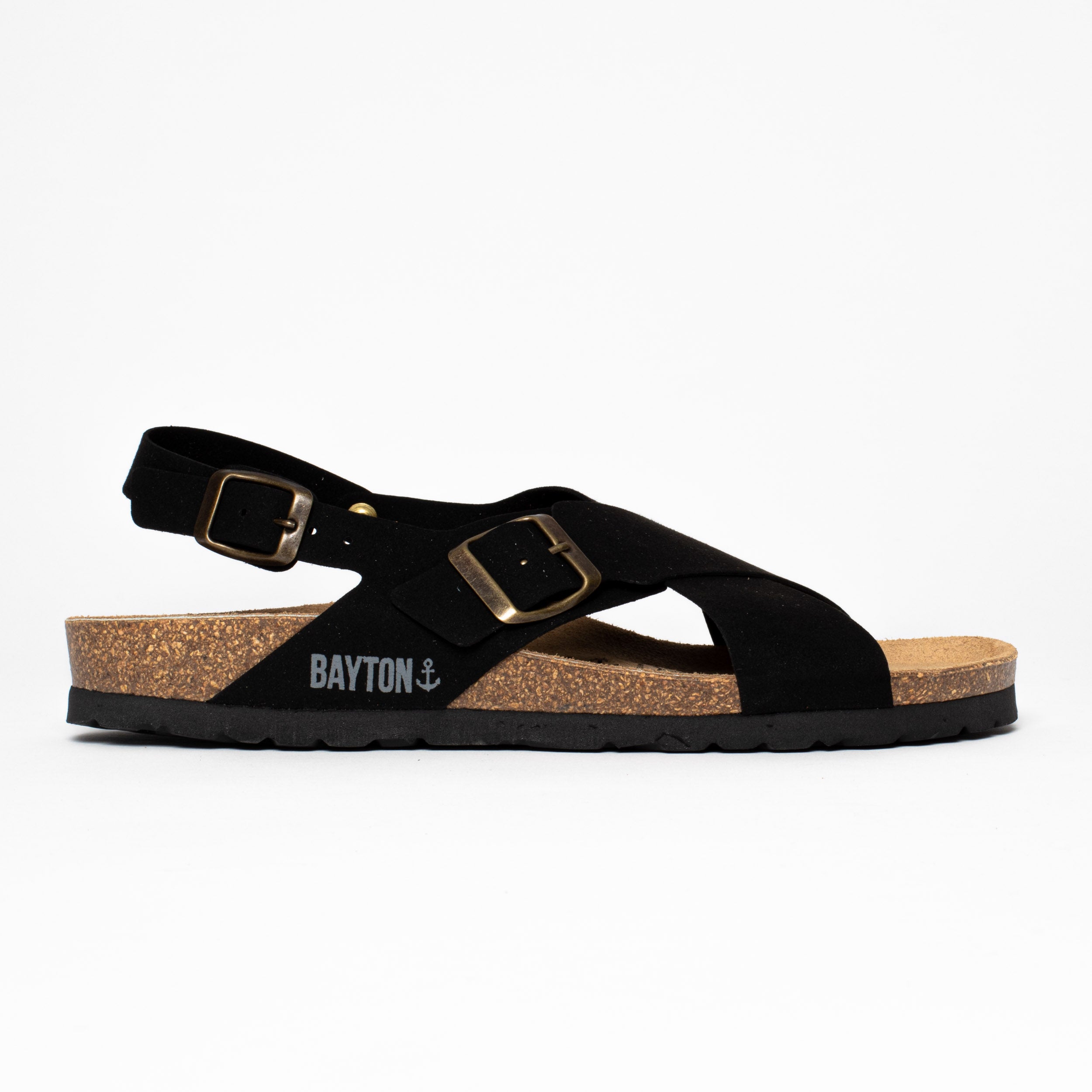 Cantabria Black Multi-Strap Sandals