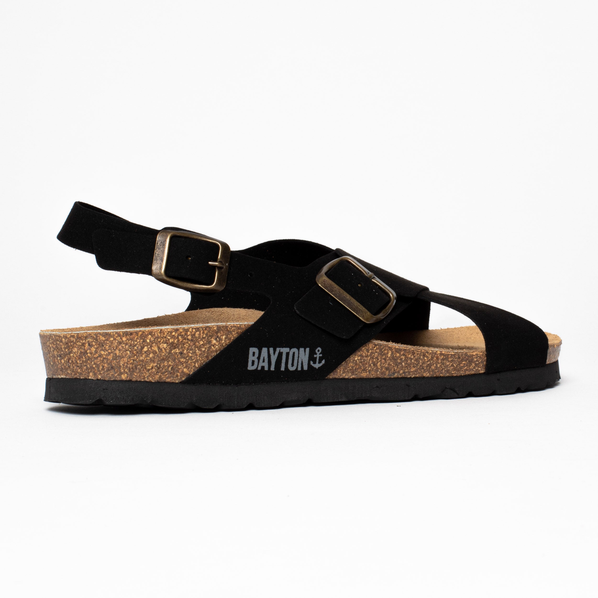 Cantabria Black Multi-Strap Sandals