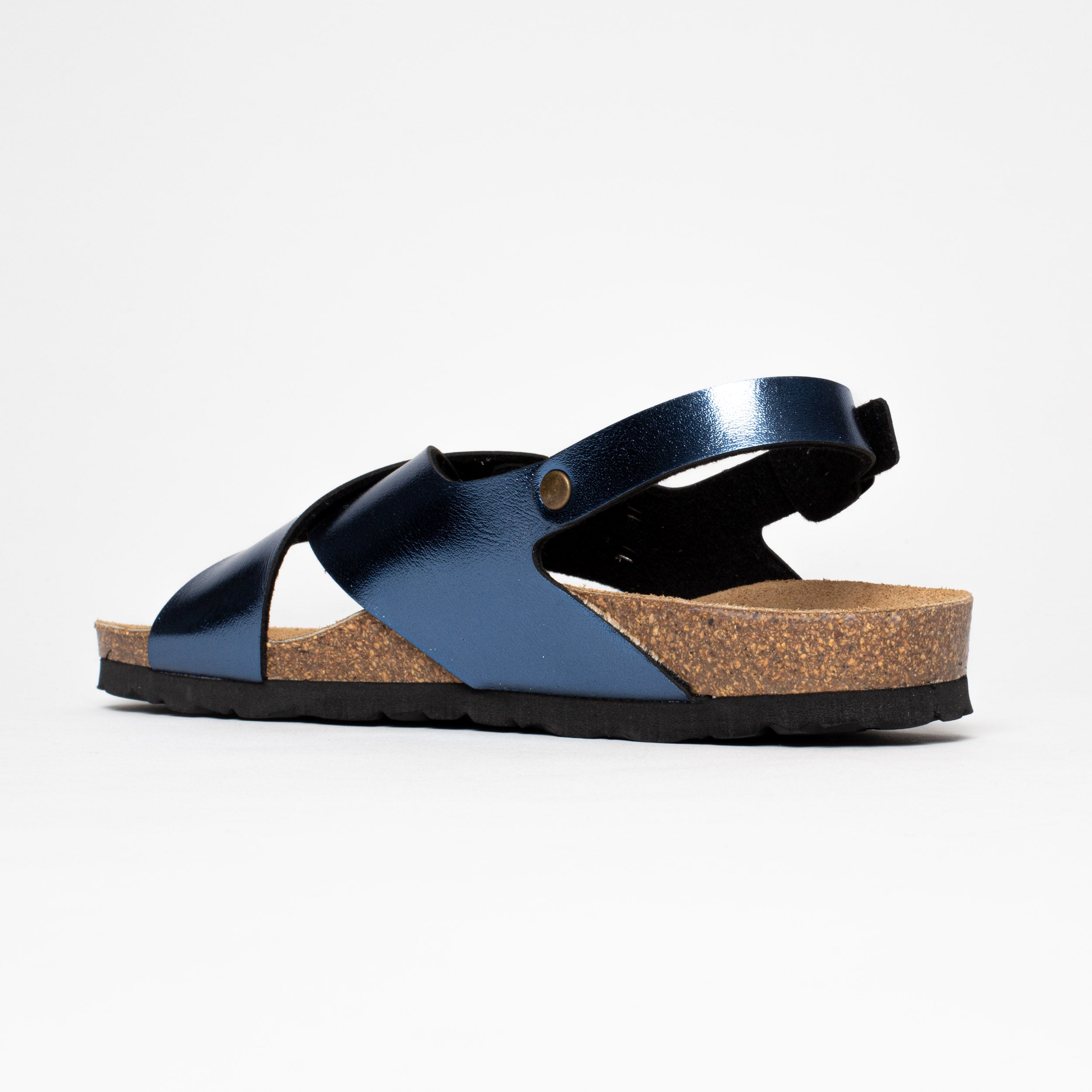 Cantabria Navy Blue Multi-Strap Sandals