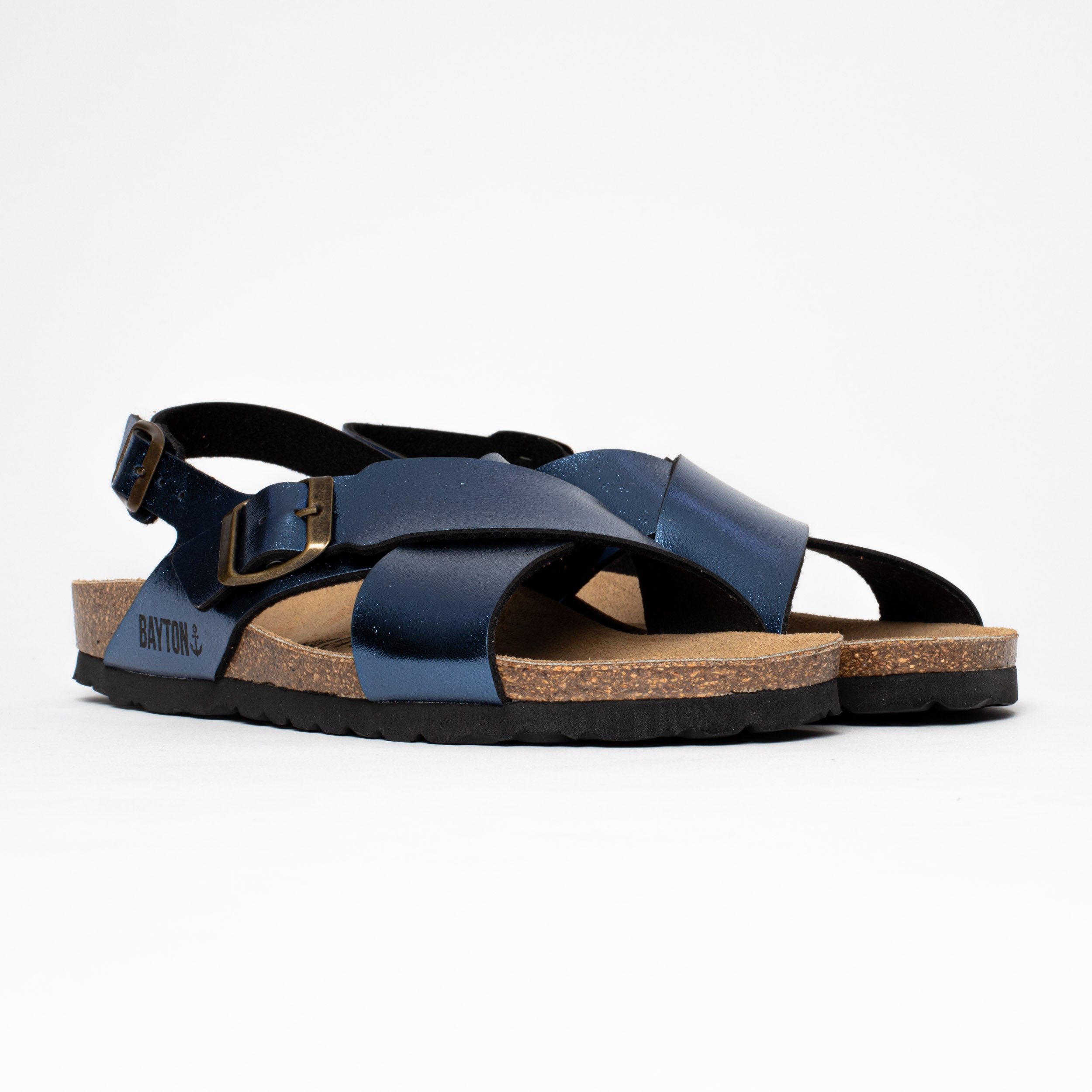 Cantabria Navy Blue Multi-Strap Sandals