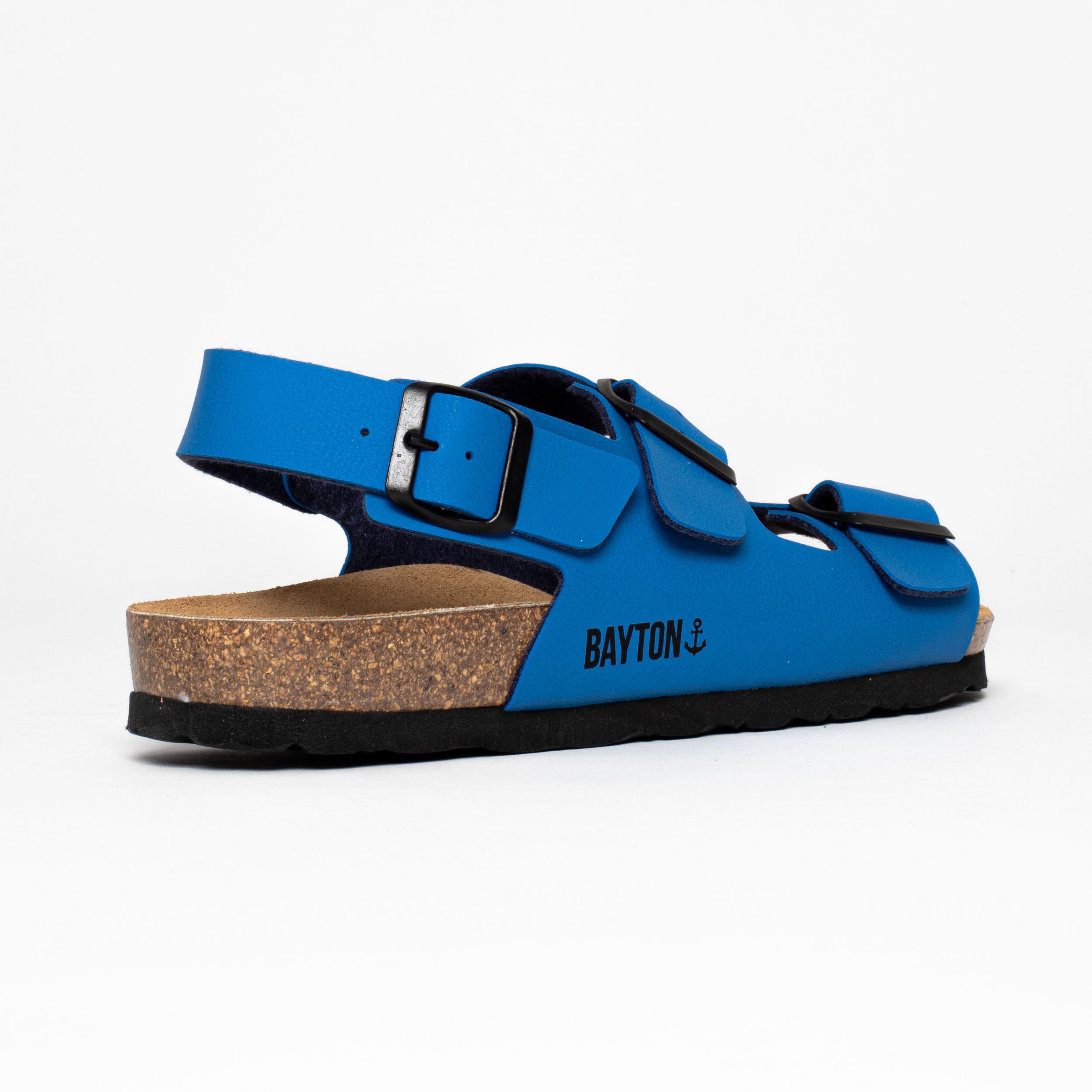 Sandalias Achille con múltiples tiras en azul pato