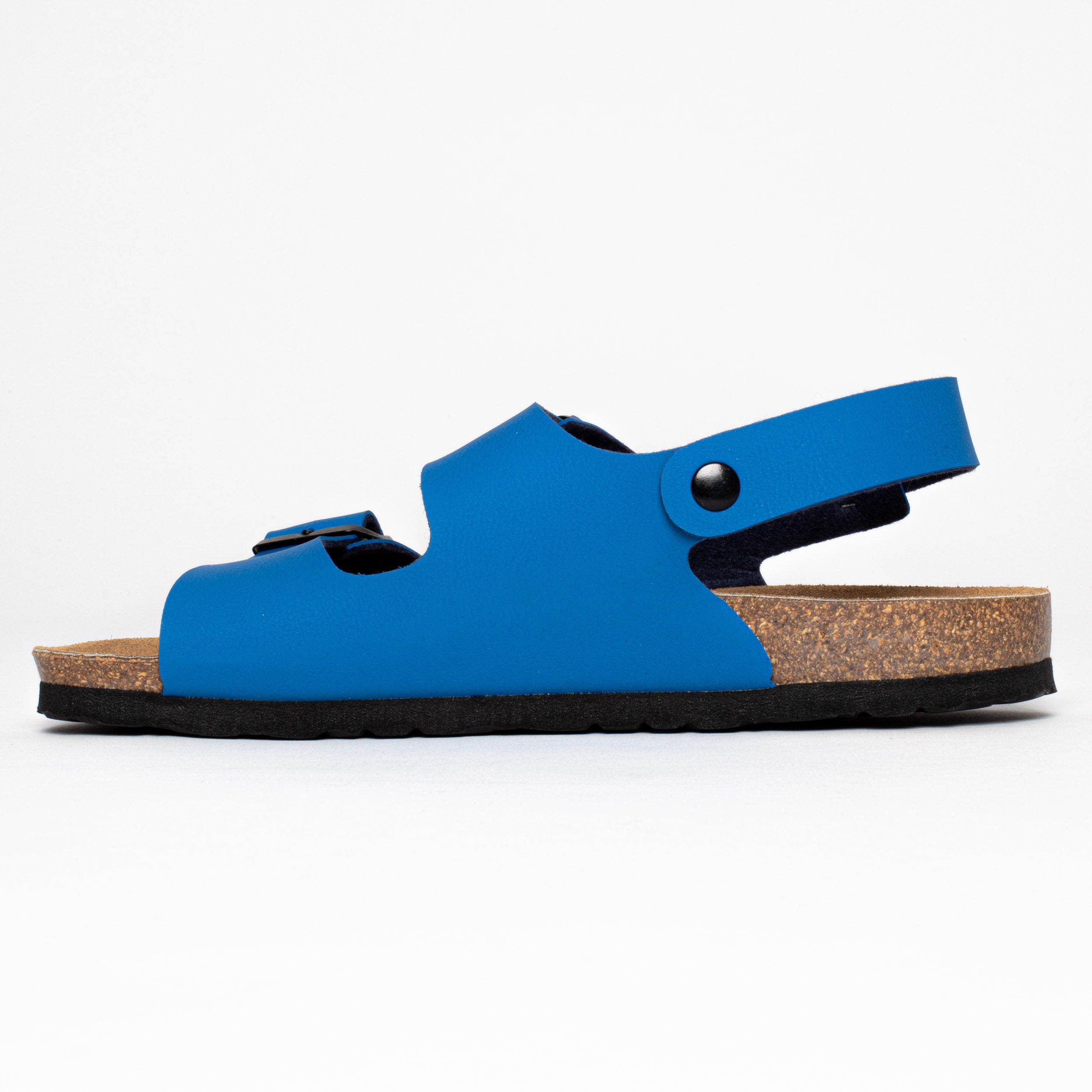 Sandalias Achille con múltiples tiras en azul pato