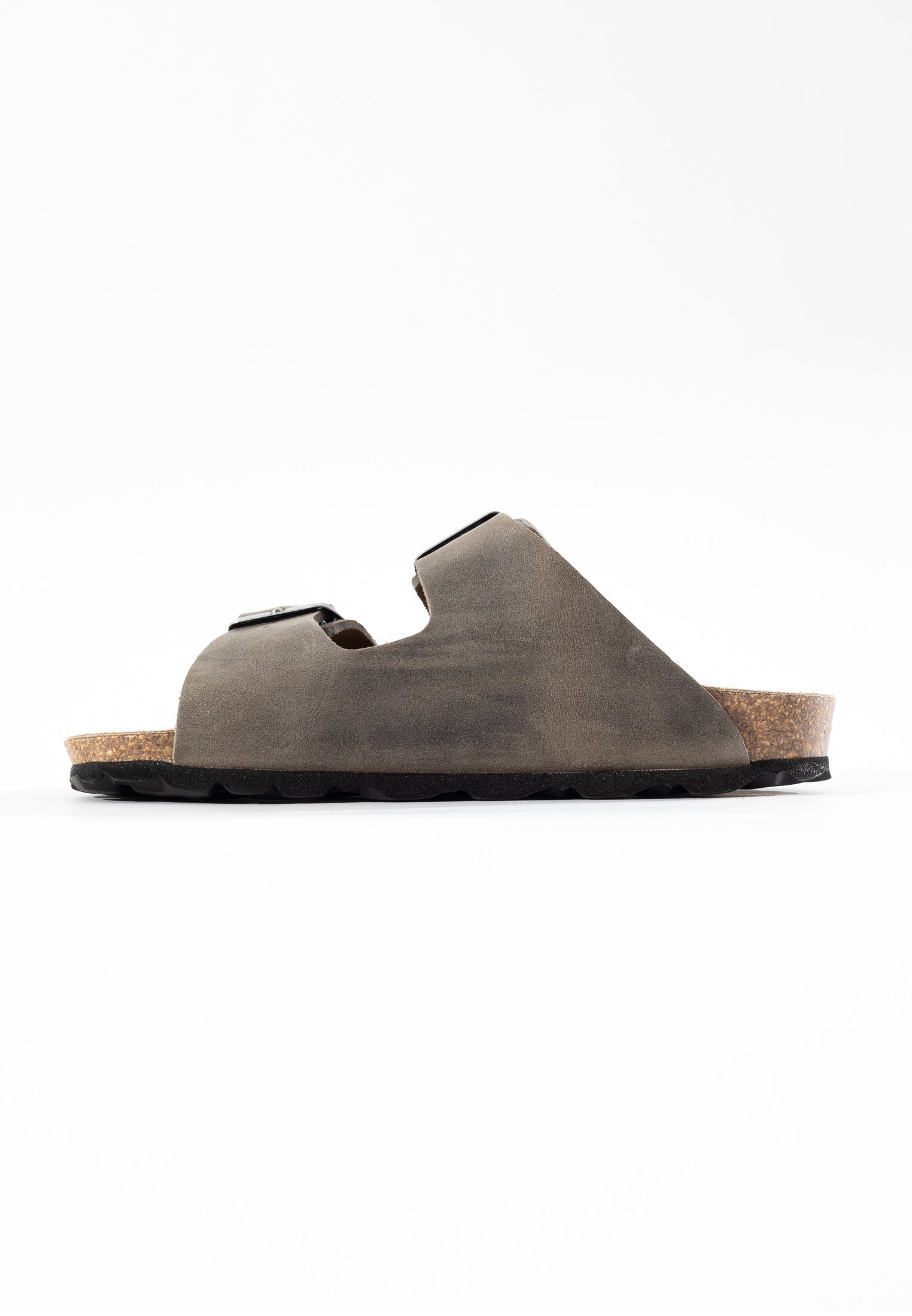 Atlas Anthracite Leather Sandals