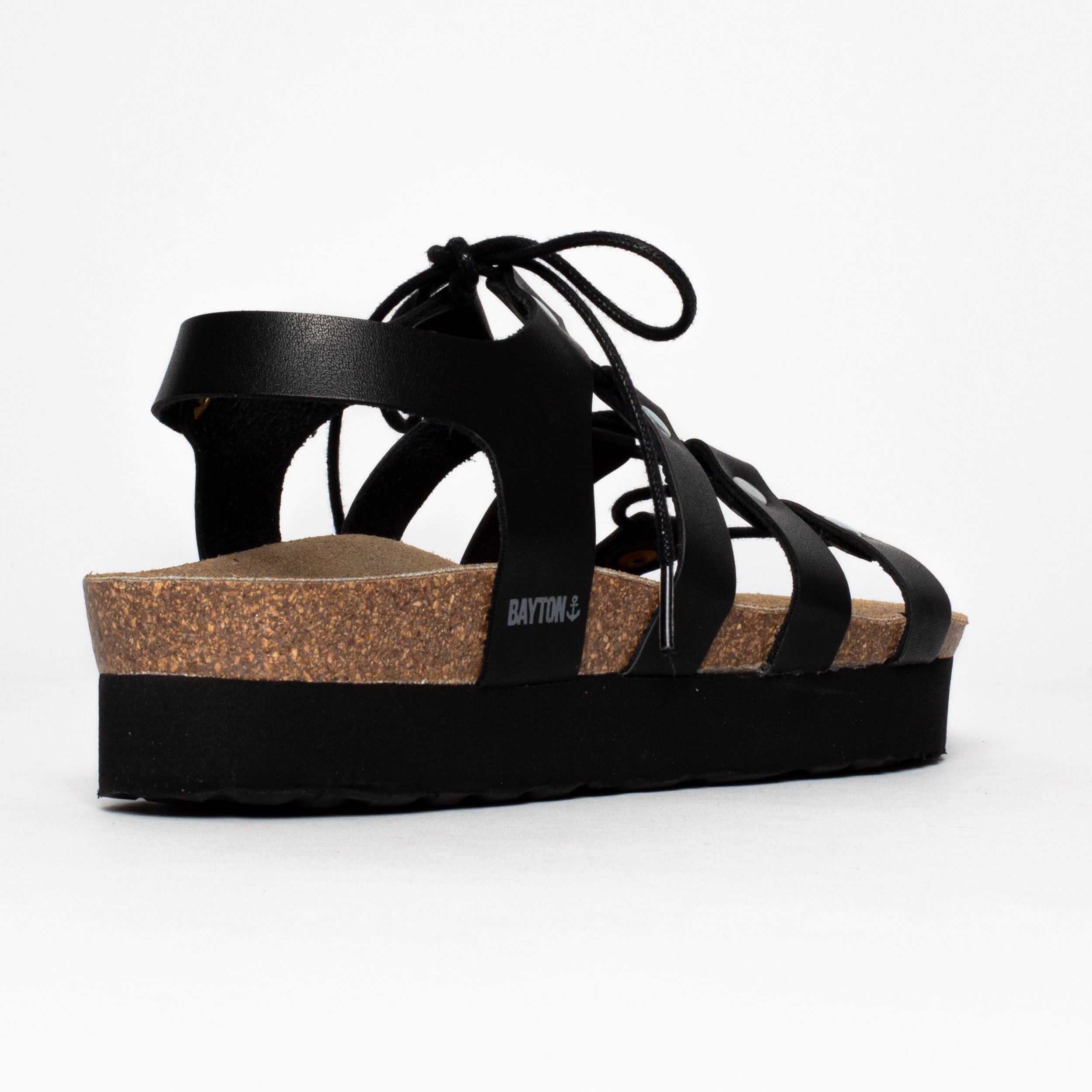 Jaen Black Platform Sandals