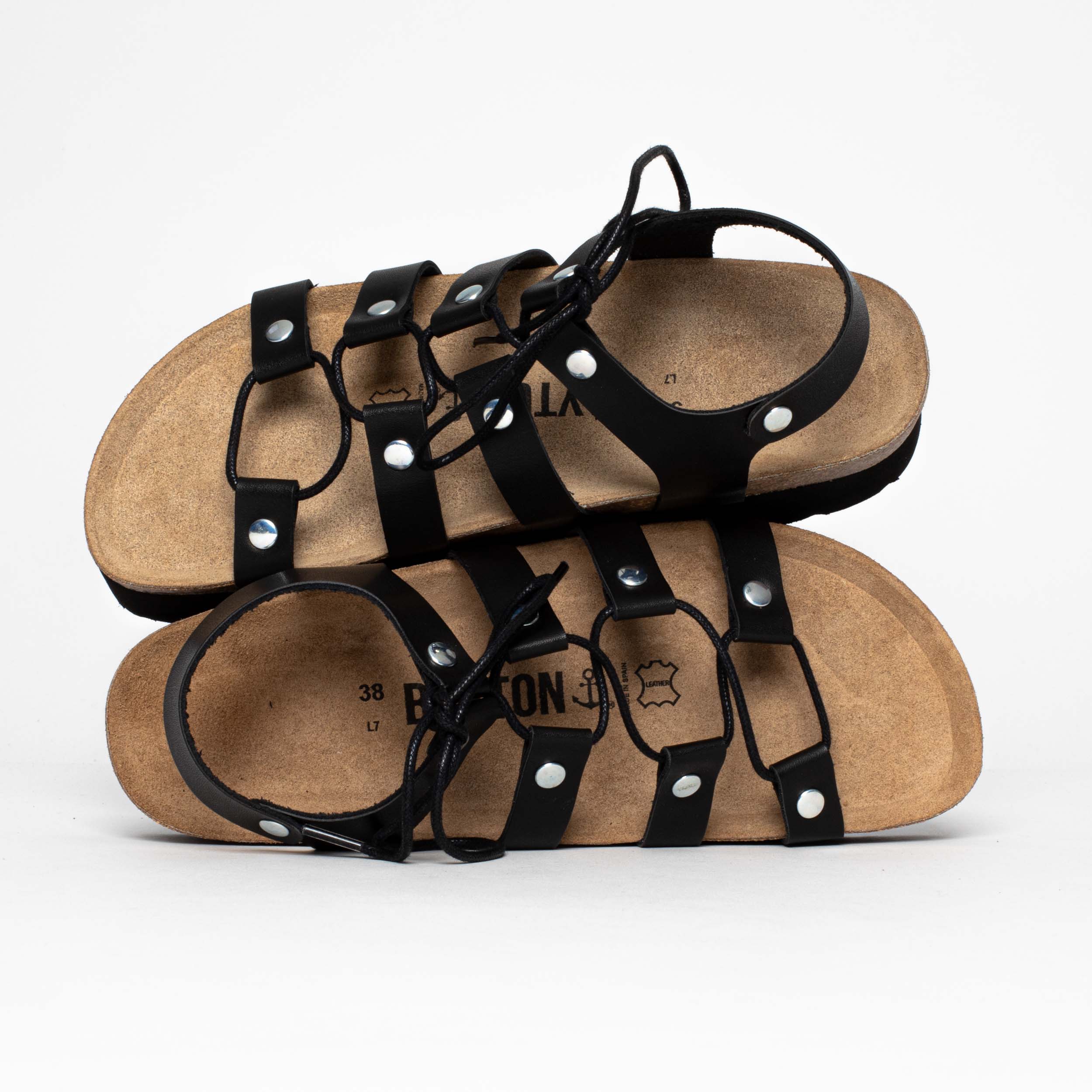 Jaen Black Platform Sandals