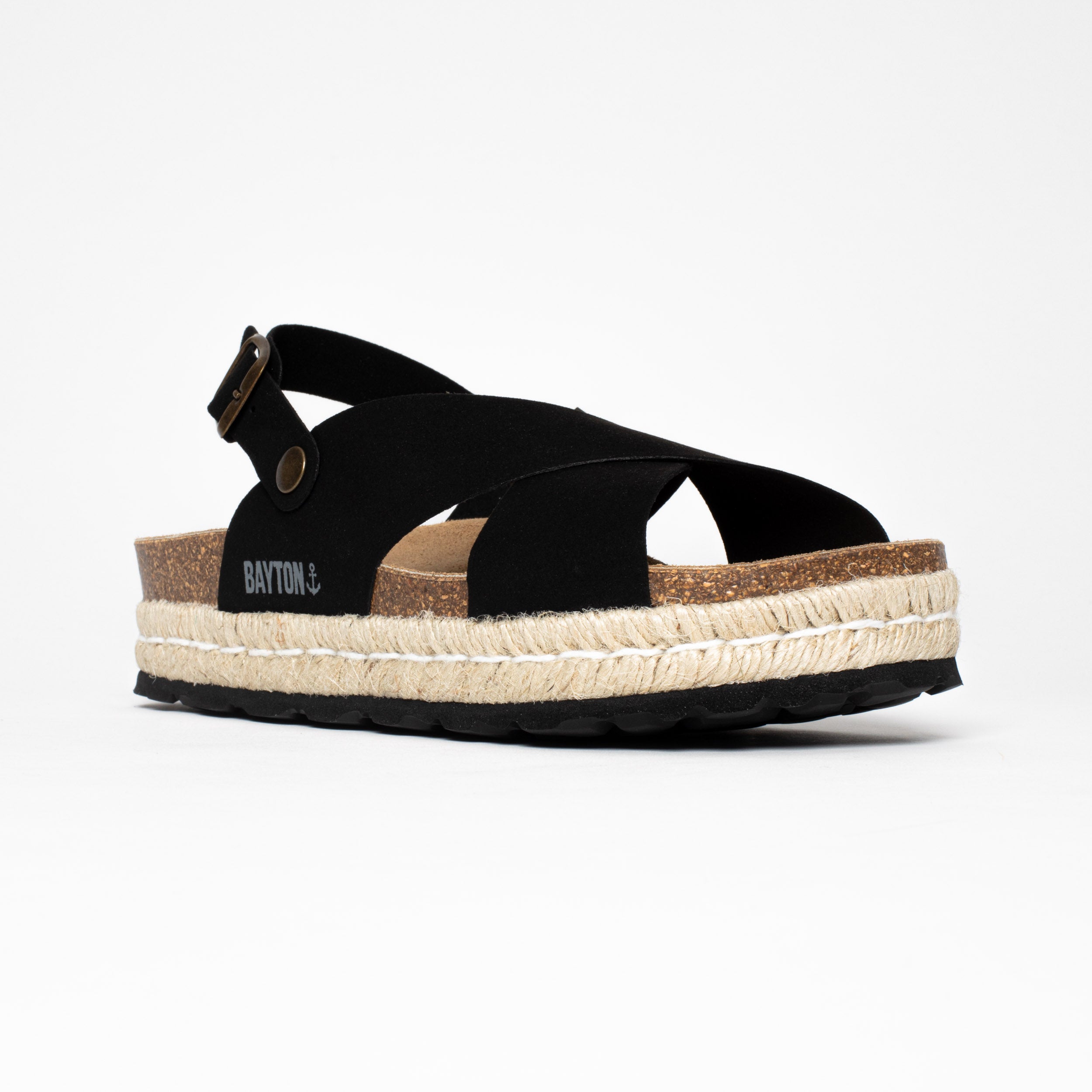 Sandalias Plataforma Leida Negro