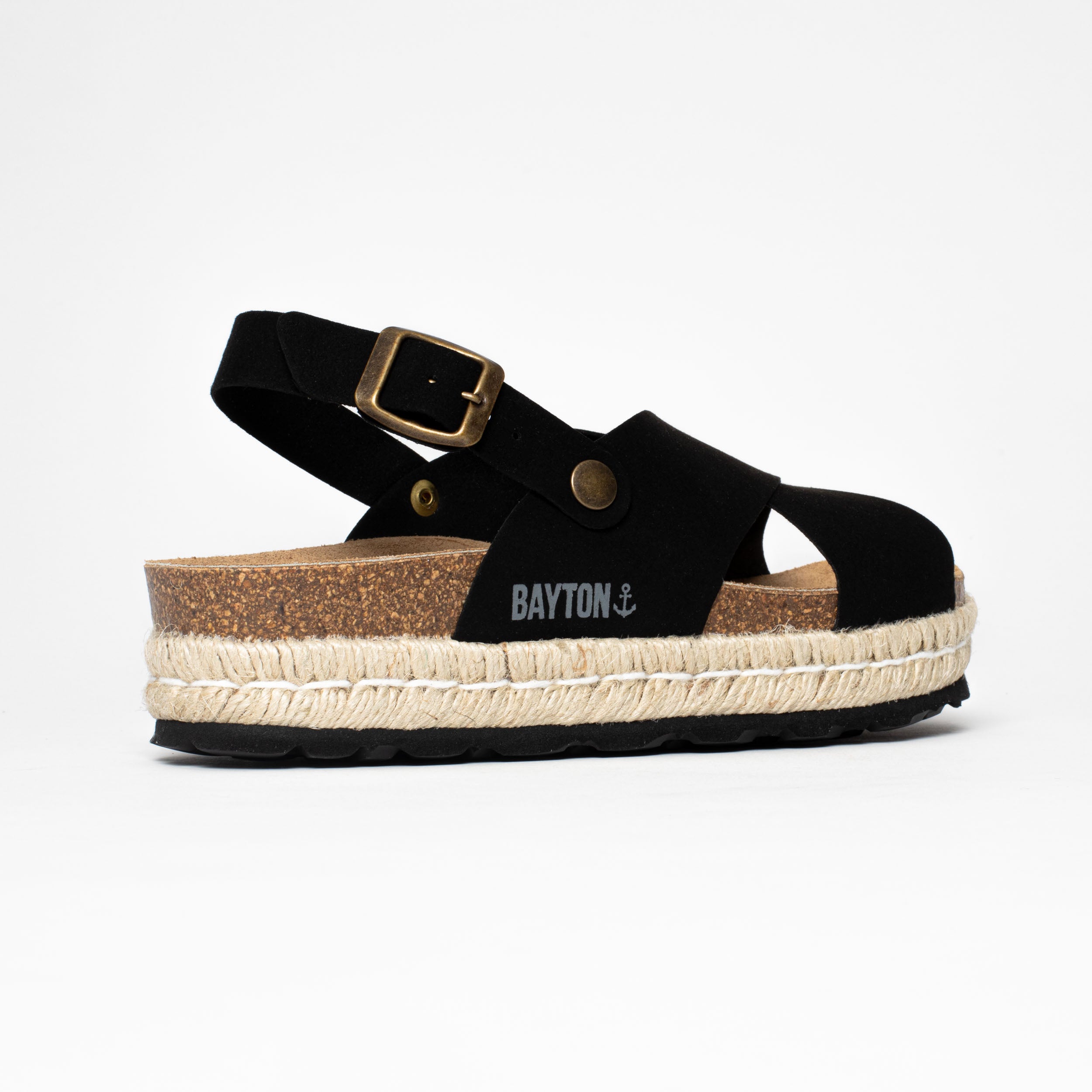 Sandalias Plataforma Leida Negro