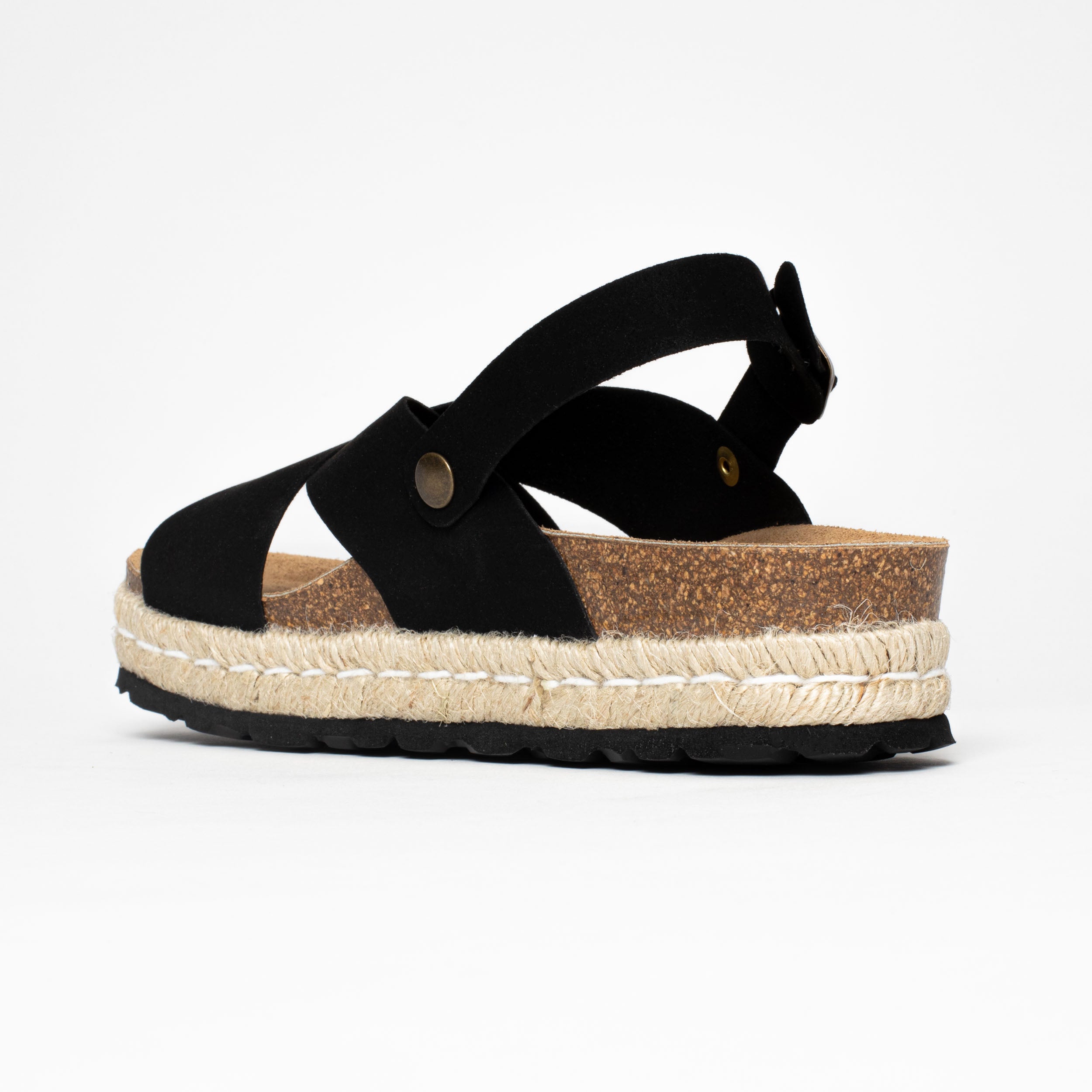 Sandalias Plataforma Leida Negro