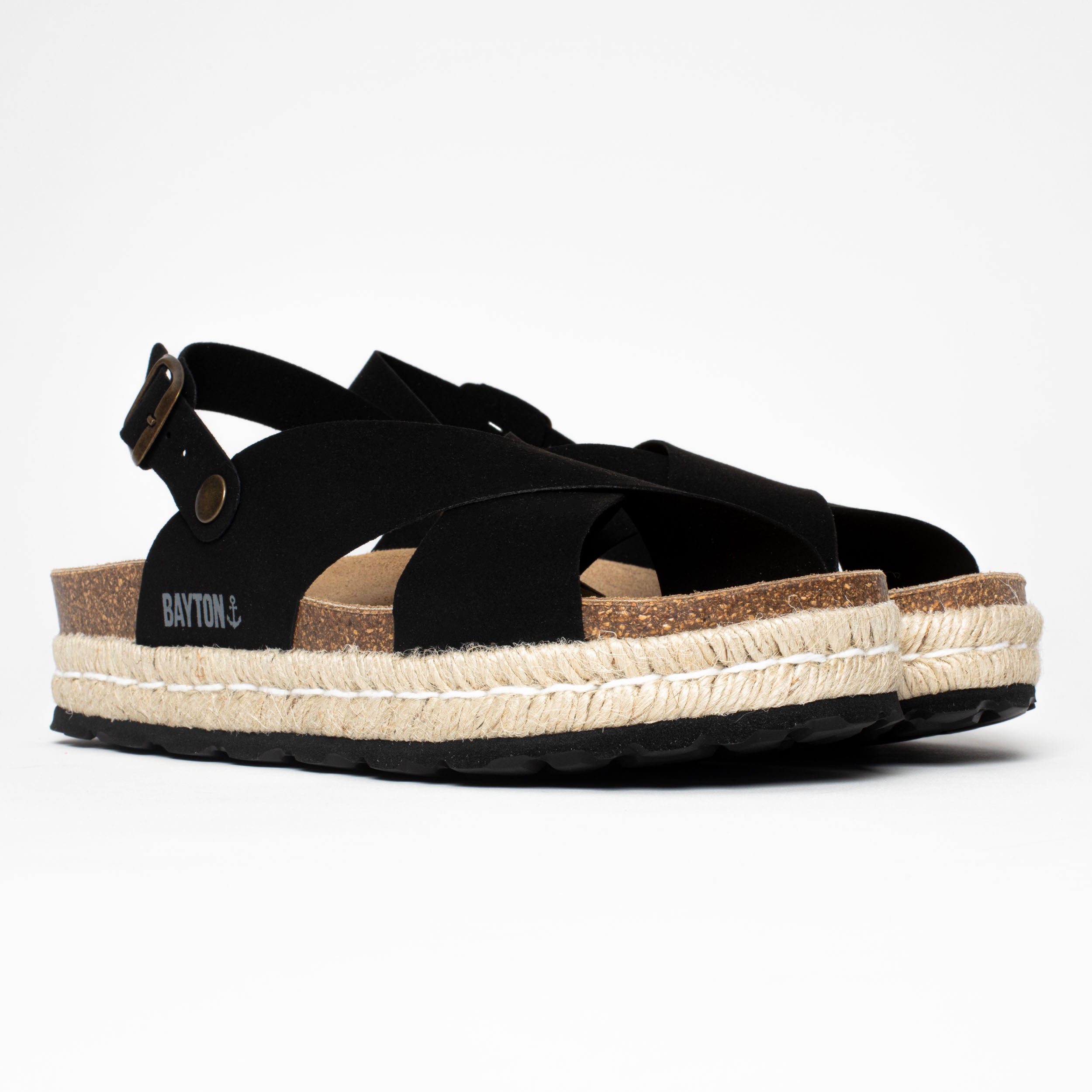 Leida Black Platform Sandals